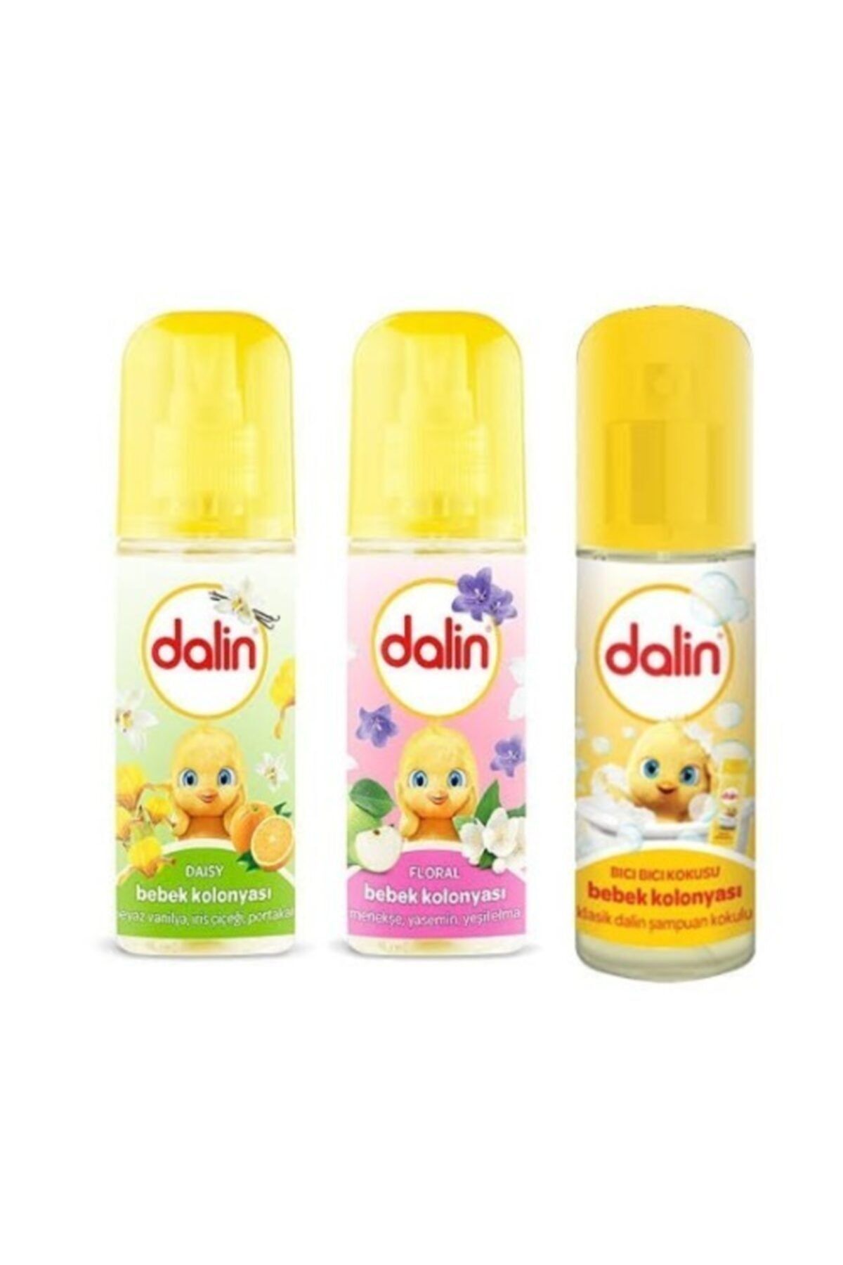 Dalin Karışık  3 Adet Bebek Kolanyası 125 ml