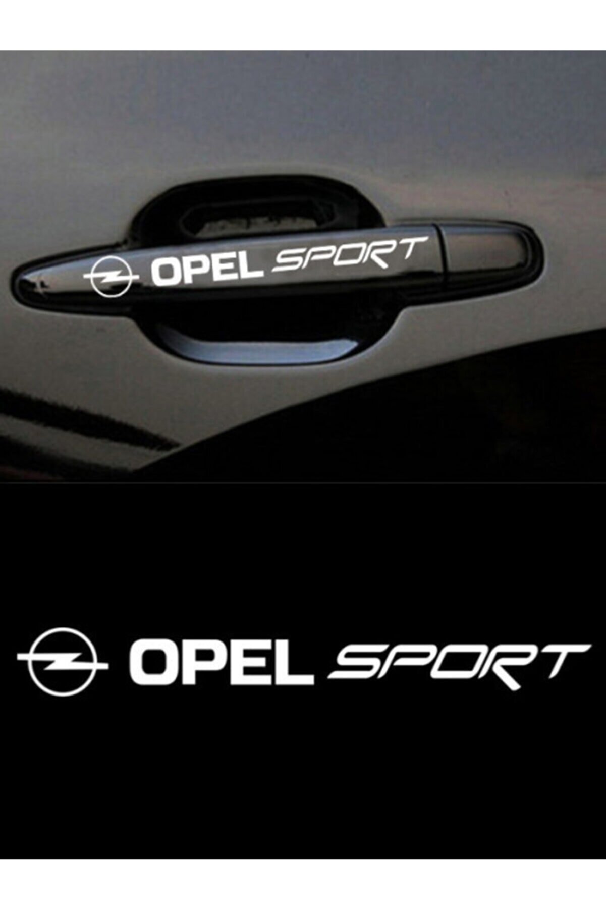 Melek Pazarı Beyaz Renk 8 Adet Opel Sport Kapı Kolu Ve Jant Oto Sticker, Araba Sticker