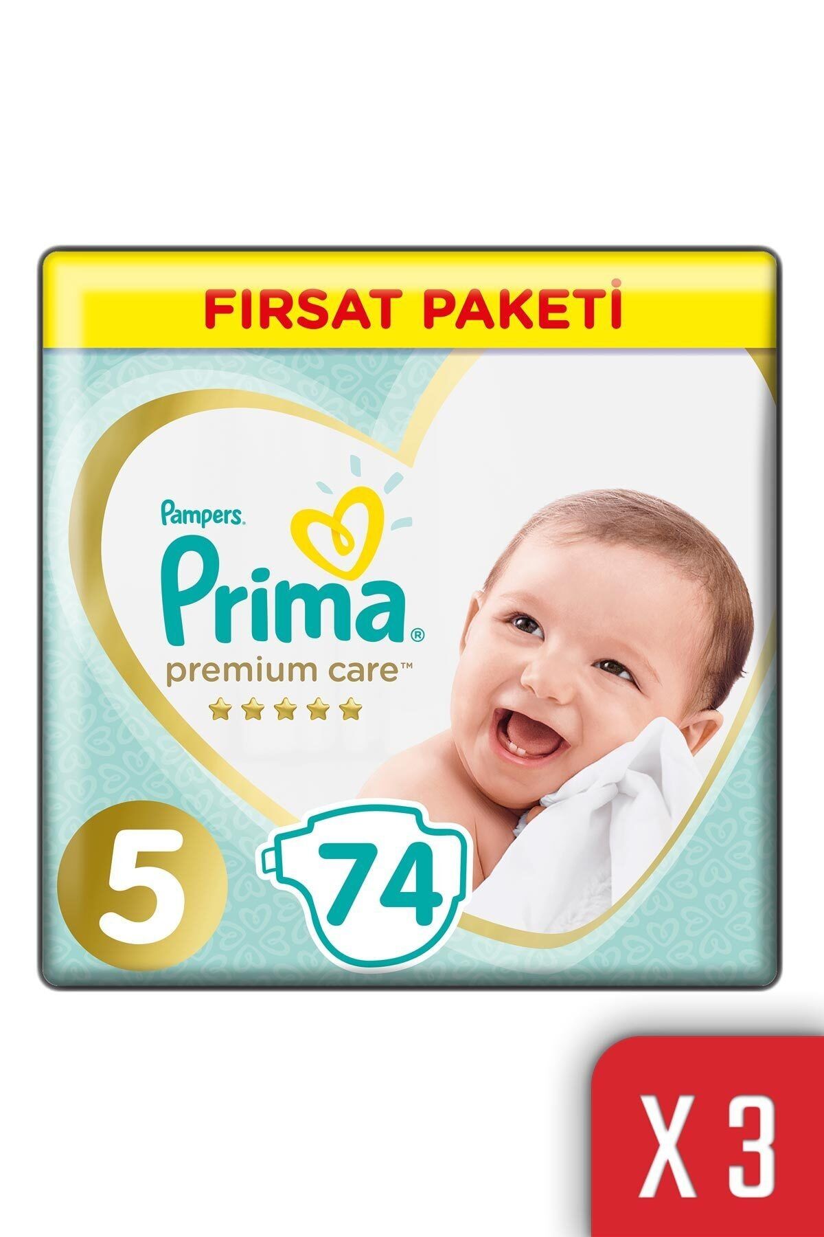 Prima Premium Care Bebek Bezi 5 Beden 11-16 Kg 222'li Junior Fırsat Paketi