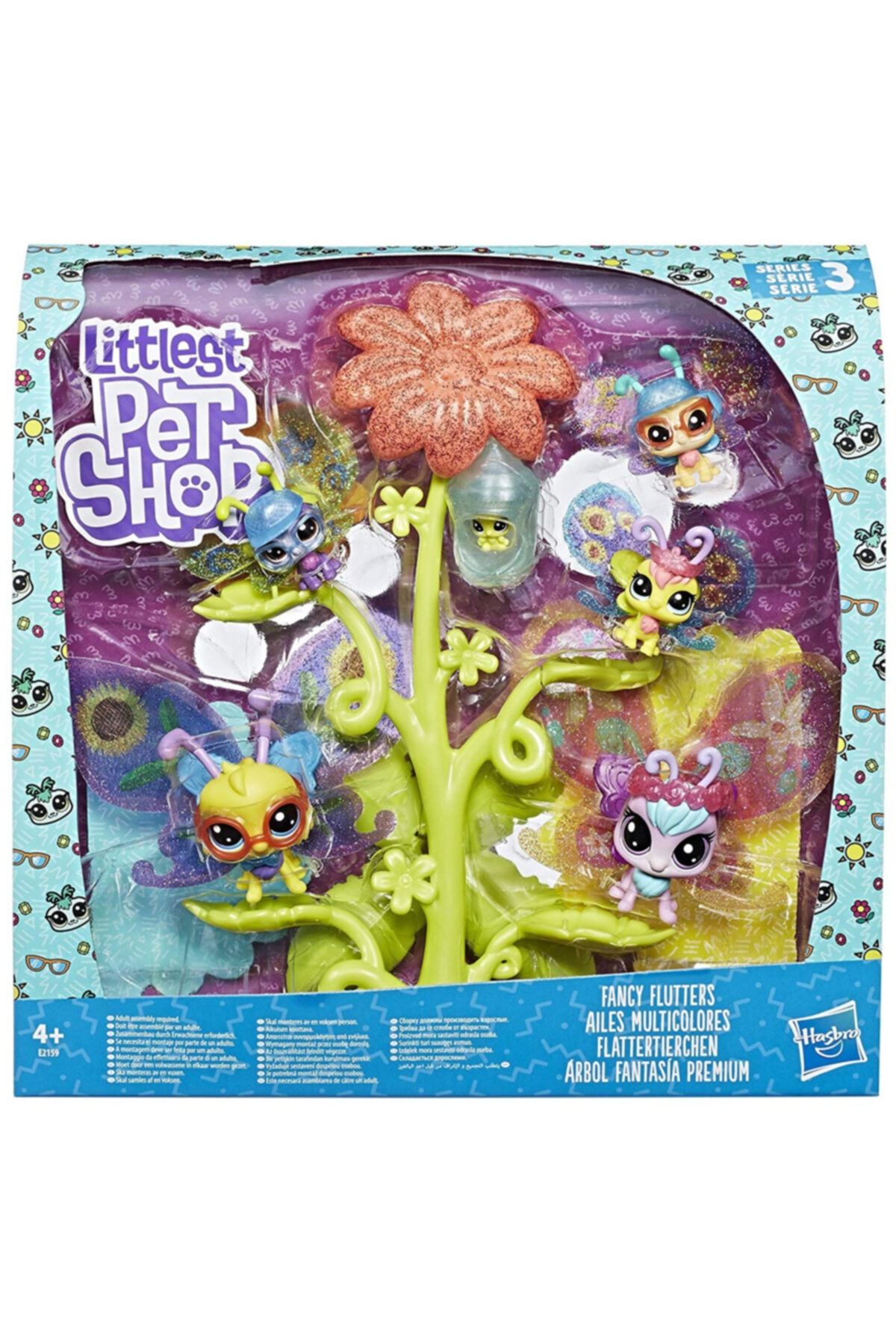 Hasbro Littlest Pet Shop Süslü Kelebek Miniş Ailesi E2159