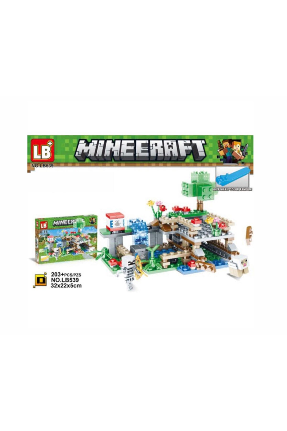 e-life Eslb539-d Lego Seti Minecraft My World Serisi 203 Parça Parça Blok Yapılandırma Oyuncağı