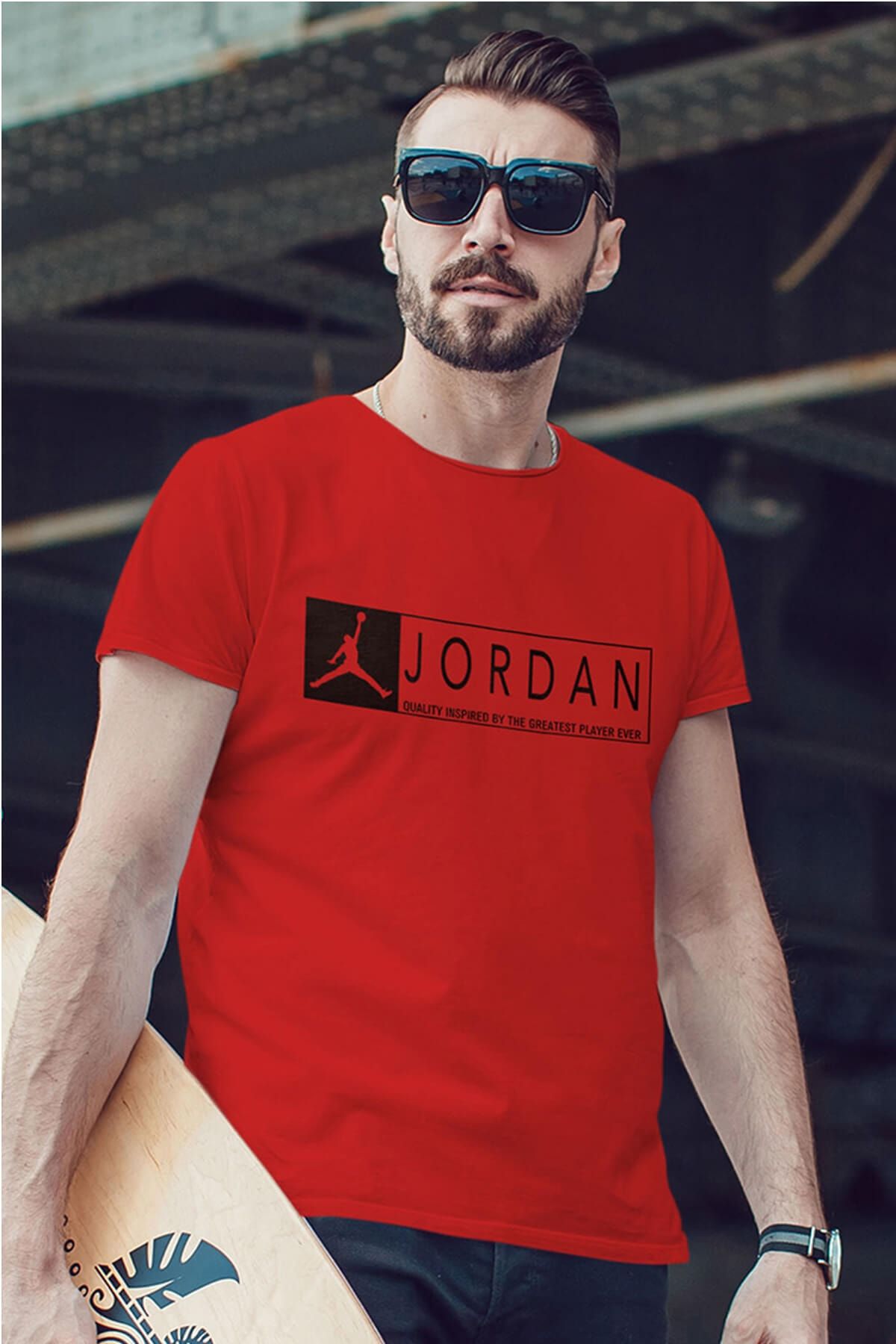Tonny Mood Erkek Kırmızı Air Jordan 13 Nba Tshirt
