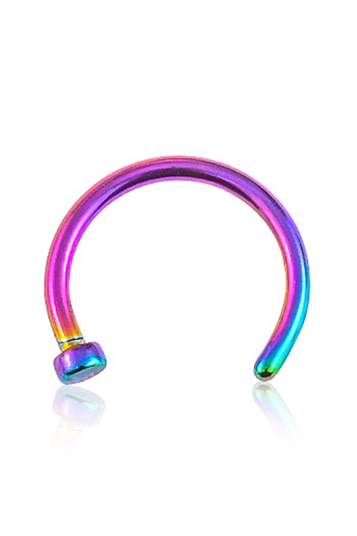 VipBT Titanyum Halka Hızma Burun Piercing 0.8x10+2 Renkli
