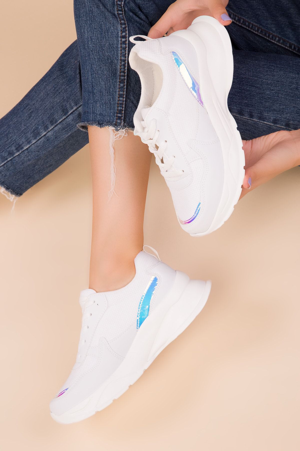 SOHO Beyaz-Neon Kadın Sneaker 15217