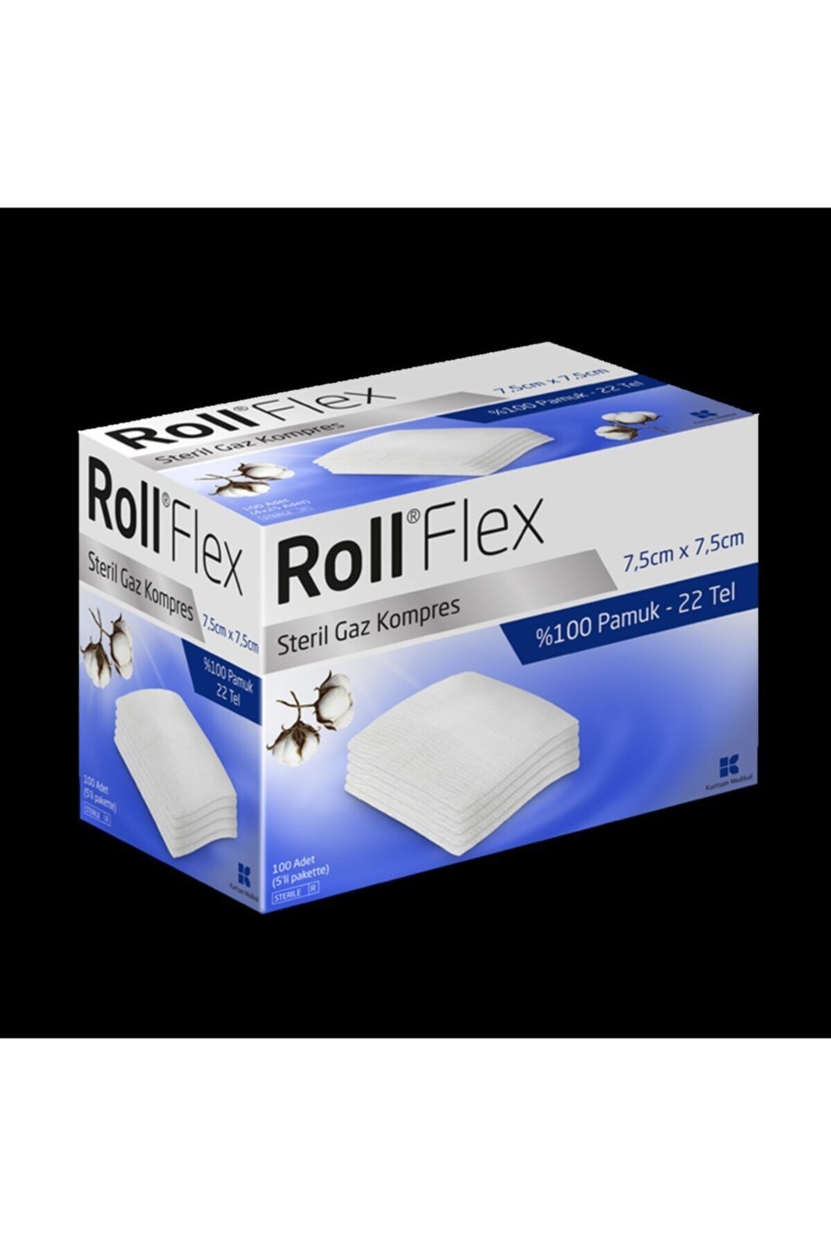 Roll Flex Gaz Kompress 7,5cm X 7,5cm 100'Lü