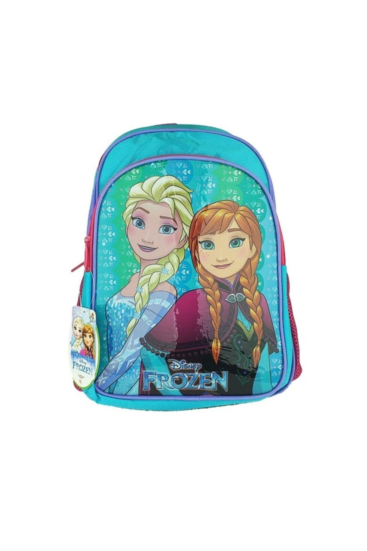 Hakan Çanta Kız Çocuk Turkuaz Frozen Elsa ve Anna Kumaş