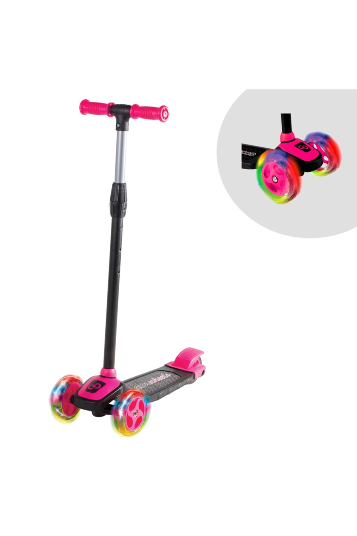 Furkan Toys Fr-58048 Cool Wheels Twist Işıklı Scooter Pembe Çocuk Scooterı