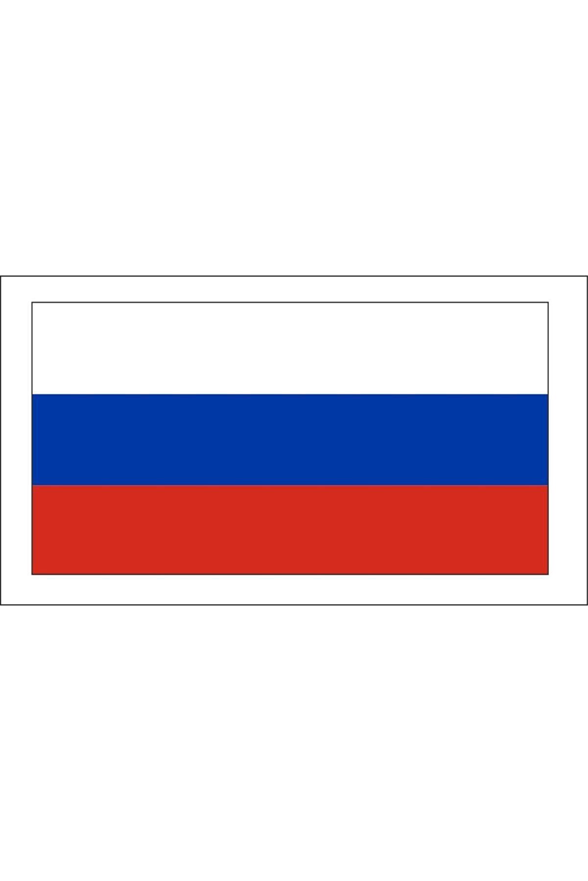 Sticker Fabrikası Rus Bayrağı Rusya Bayrağı Sticker 00710 13x7,5 Cm