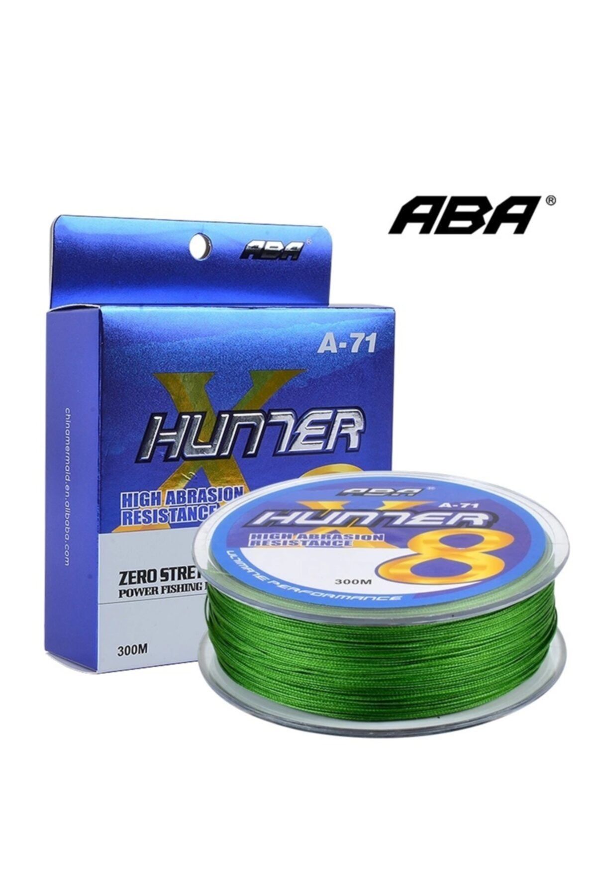 ABA Hunter X8 8 Kat Örgü Ip Misina 300 Mt Yeşil Renk 0.29 Mm