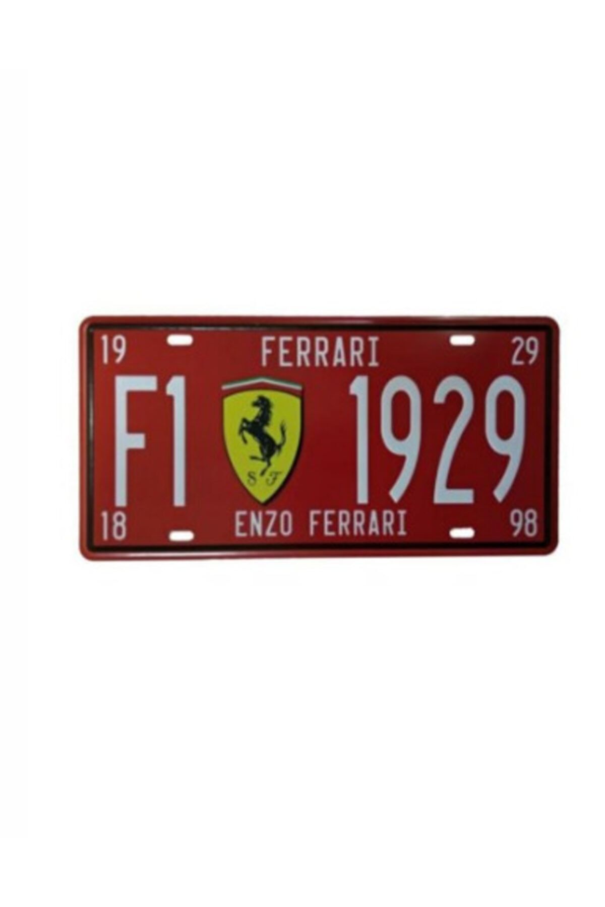 cosy home gift Kırmızı Ferrari F1 Kabartma 15x30 Cm Metal Plaka Metal Tablo Ev Ofis Dekor