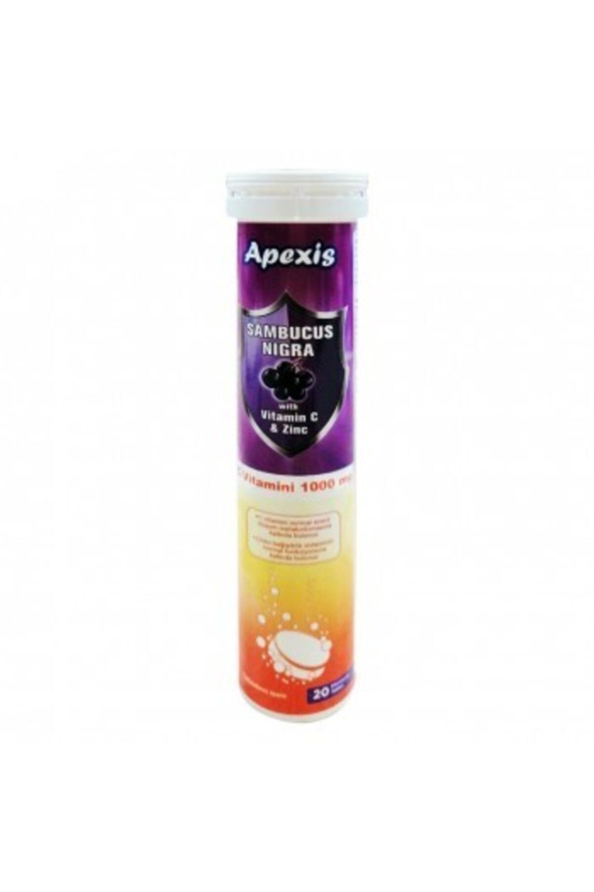 Apexis Sambucus Nigra Vitamin C & Zinc (çinko) 1000 Mg 20 Tb