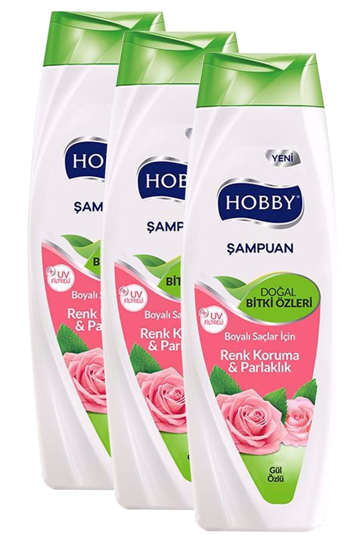 Hobby Şampuan Bitki Özleri Gül Uv Filtreli 600ml 3 Adet