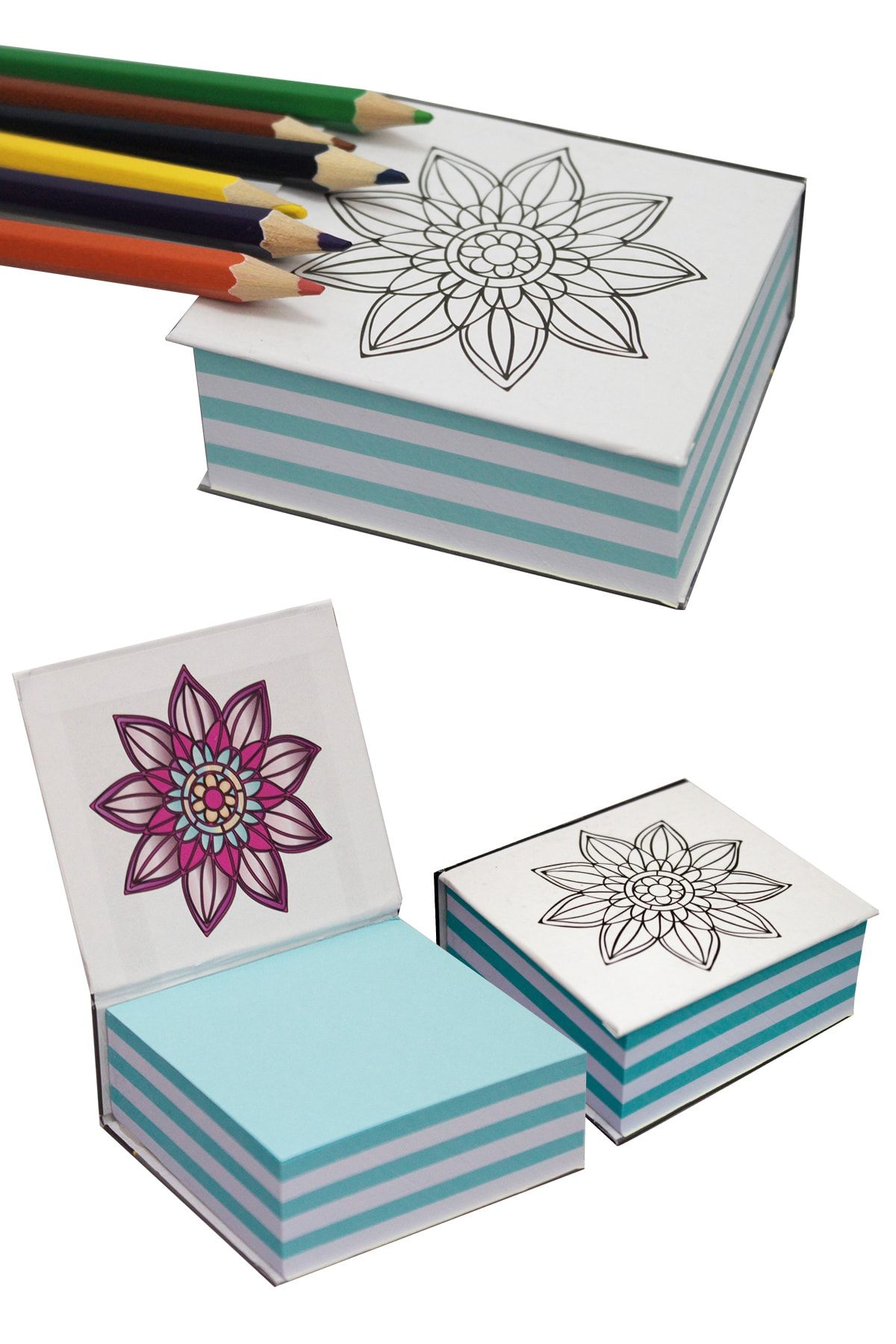 Paste Notes Mandala Boyamalı Bloknot