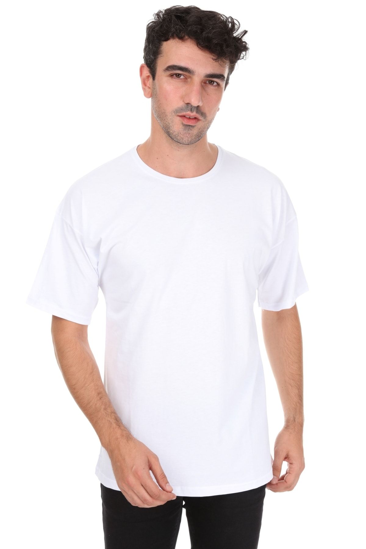 Millionaire Düz Beyaz Oversize Unisex T-shirt