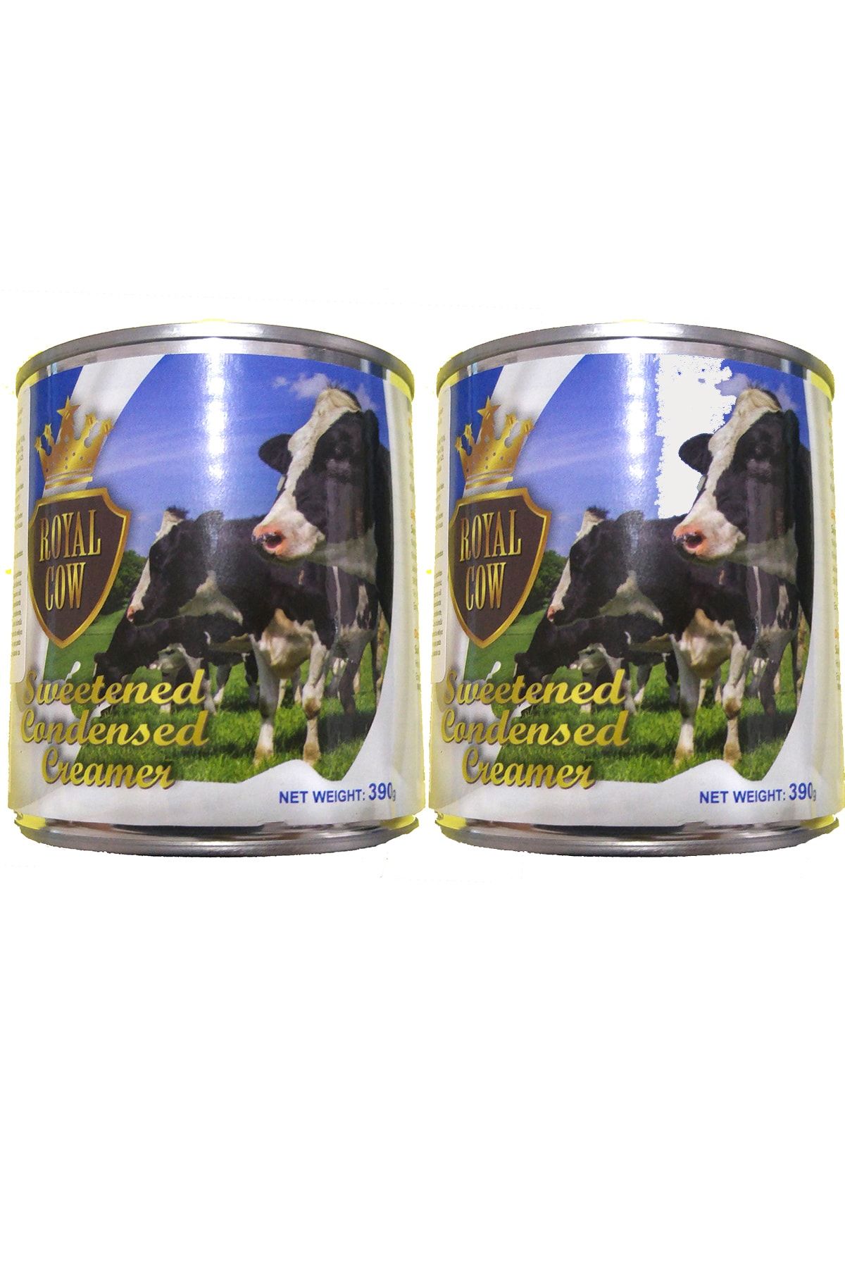 Royal Cow Sweetened Condensed Milk Şekerli Yoğun Süt Tatlandırılmış Yoğunlaştırılmış 390gr x 2 Adet