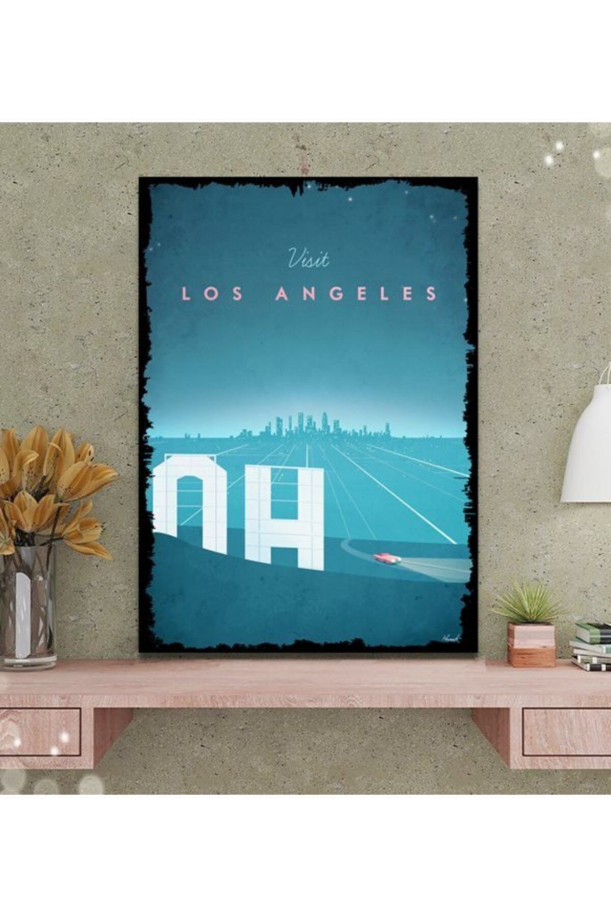 Tontilika Los Angeles Minimalist Tasarım Ahşap Tablo 50x70cm