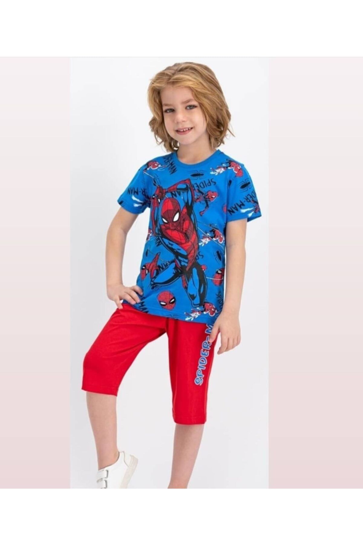 Spiderman Erkek Çocuk Kapri Takım