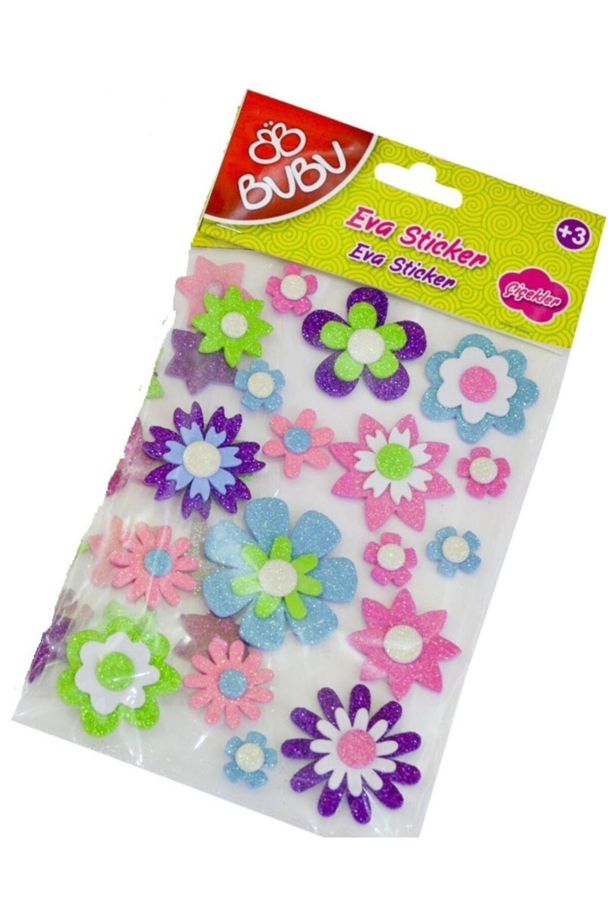 Bubu Bu-bu Simli Eva Sticker Çiçekler Sts021(st0080)