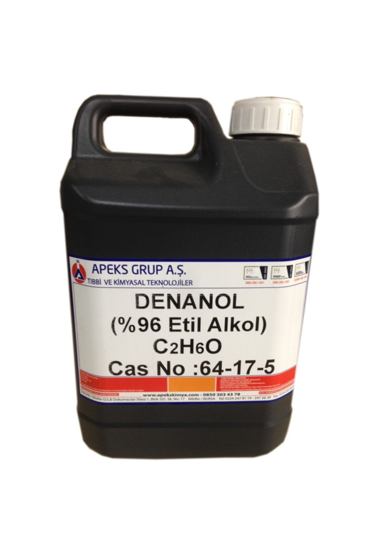 APEKS Denanol Etil Alkol %96 C2h6o 5 Lt