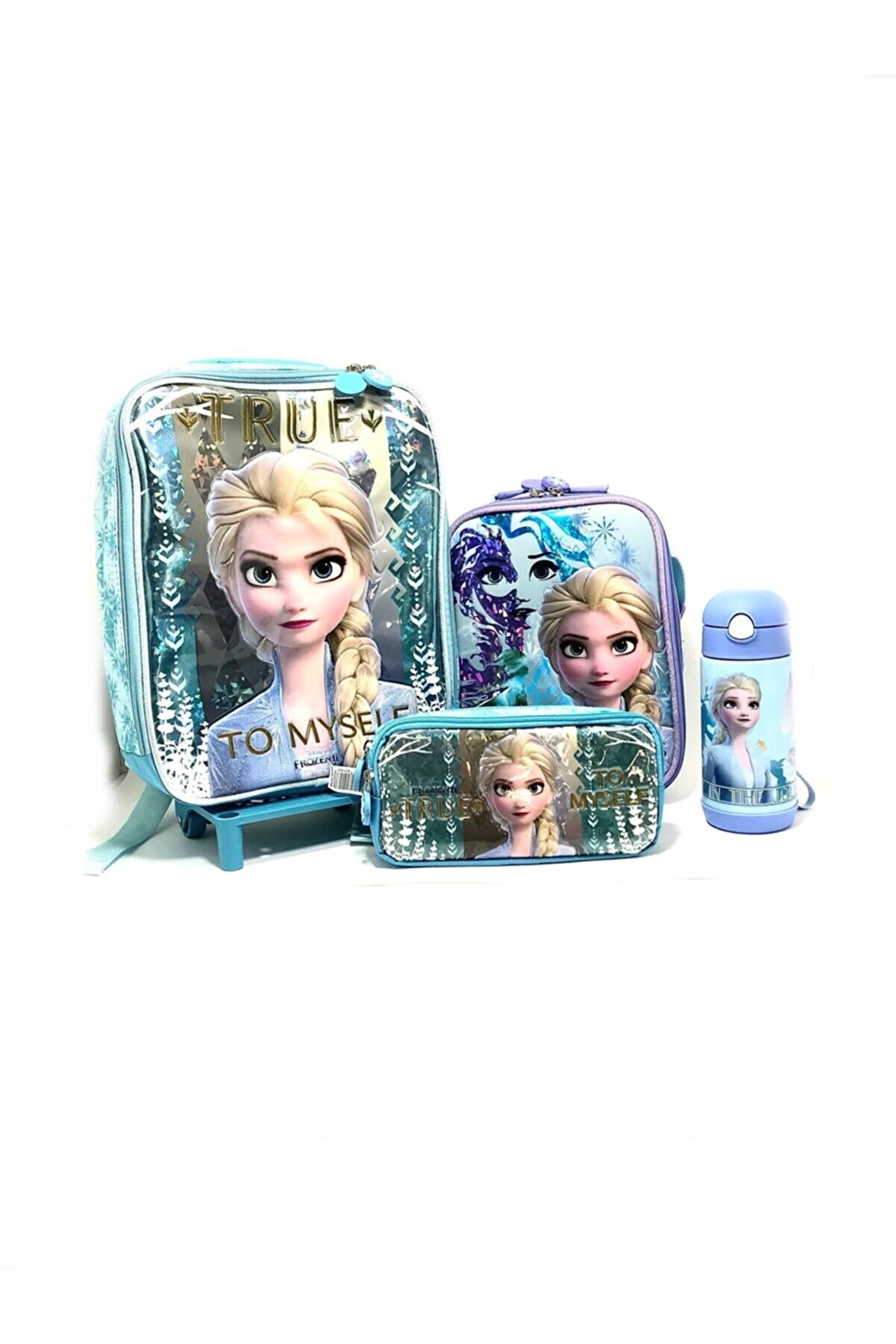 Mikro Frozen Çekçekli Anaokulu Çanta Seti- Kalem Kutusu Hediyeli