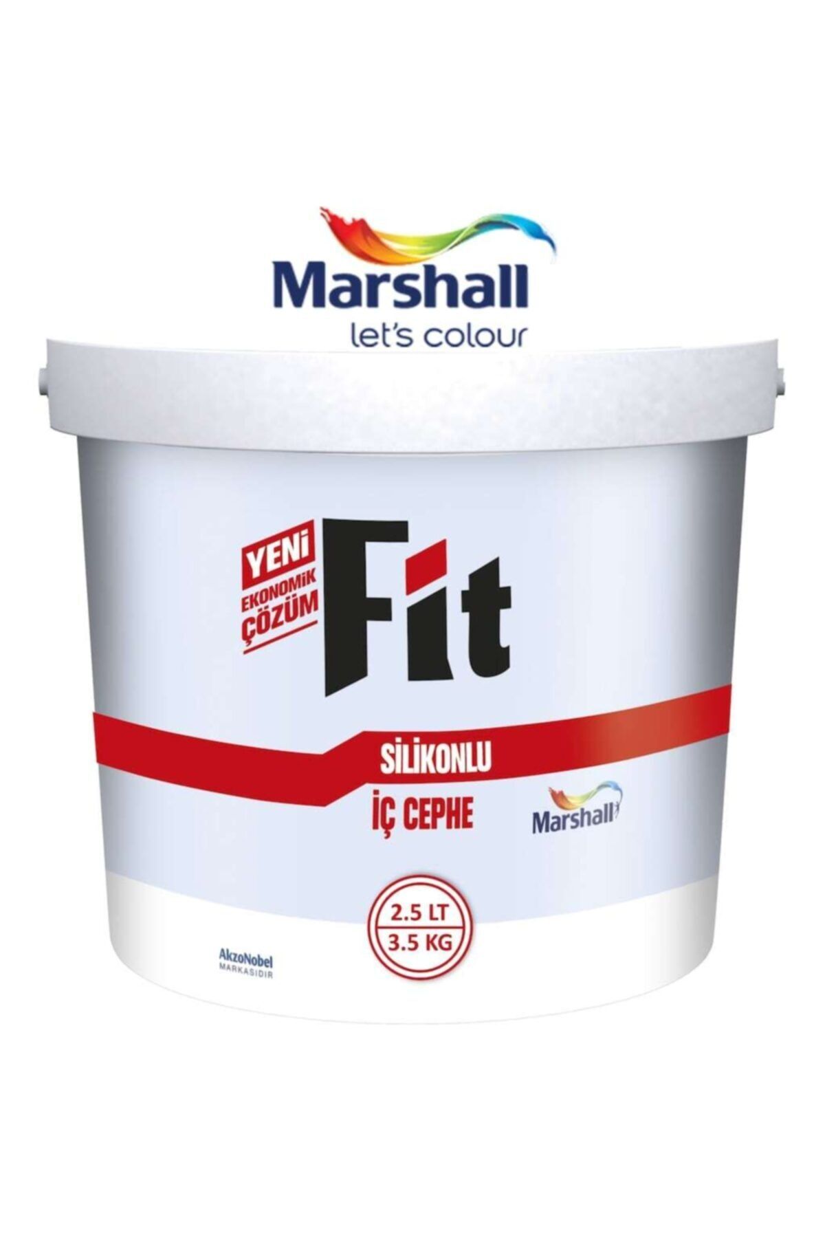 Marshall Fit Silikonlu Iç Cephe Duvar Boyası 2.5 Lt = 3.5 Kg Cam Güzeli