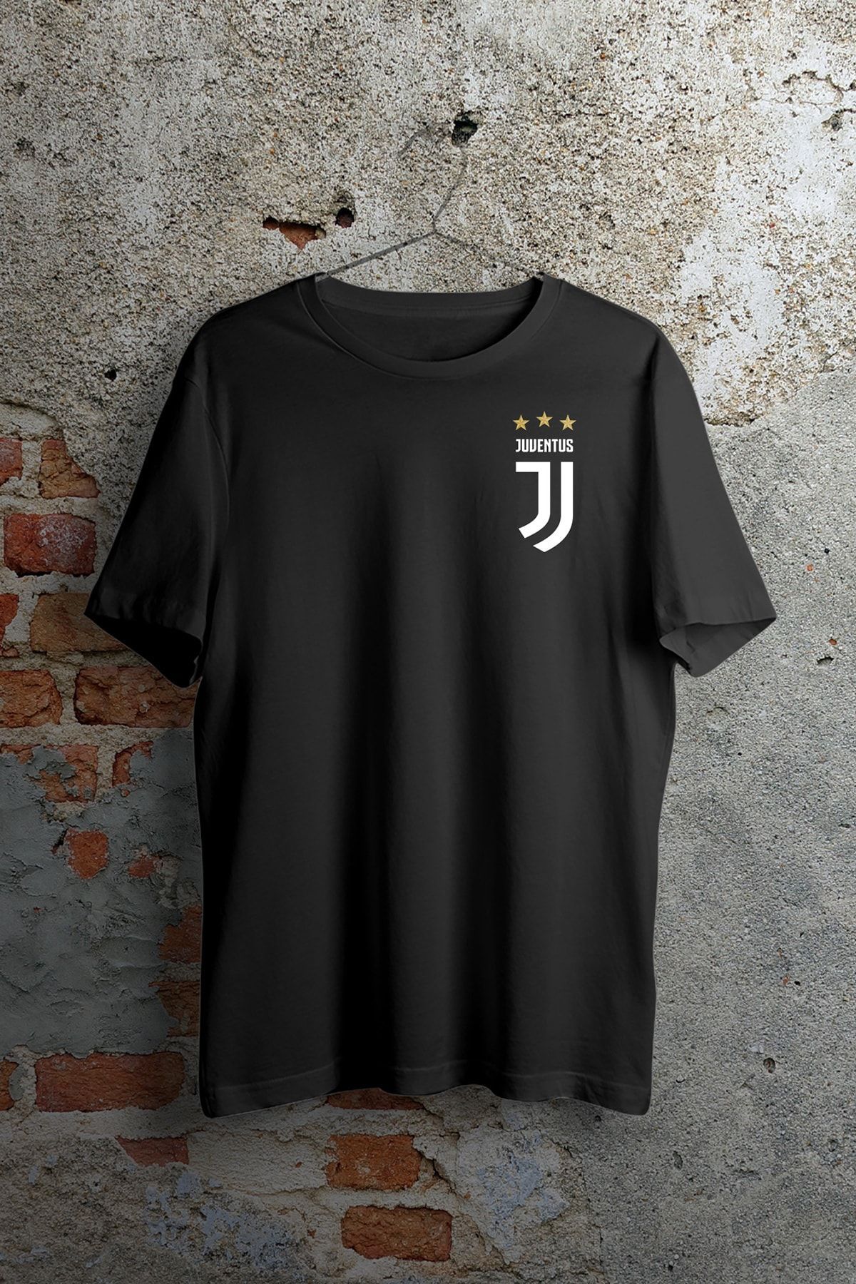 WePOD Juventus On Heart Siyah Unisex Tshirt