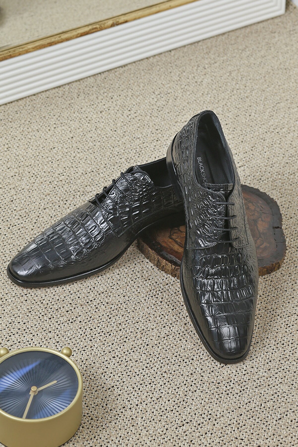 LUXXO Erkek Siyah Klasik Ayakkabı