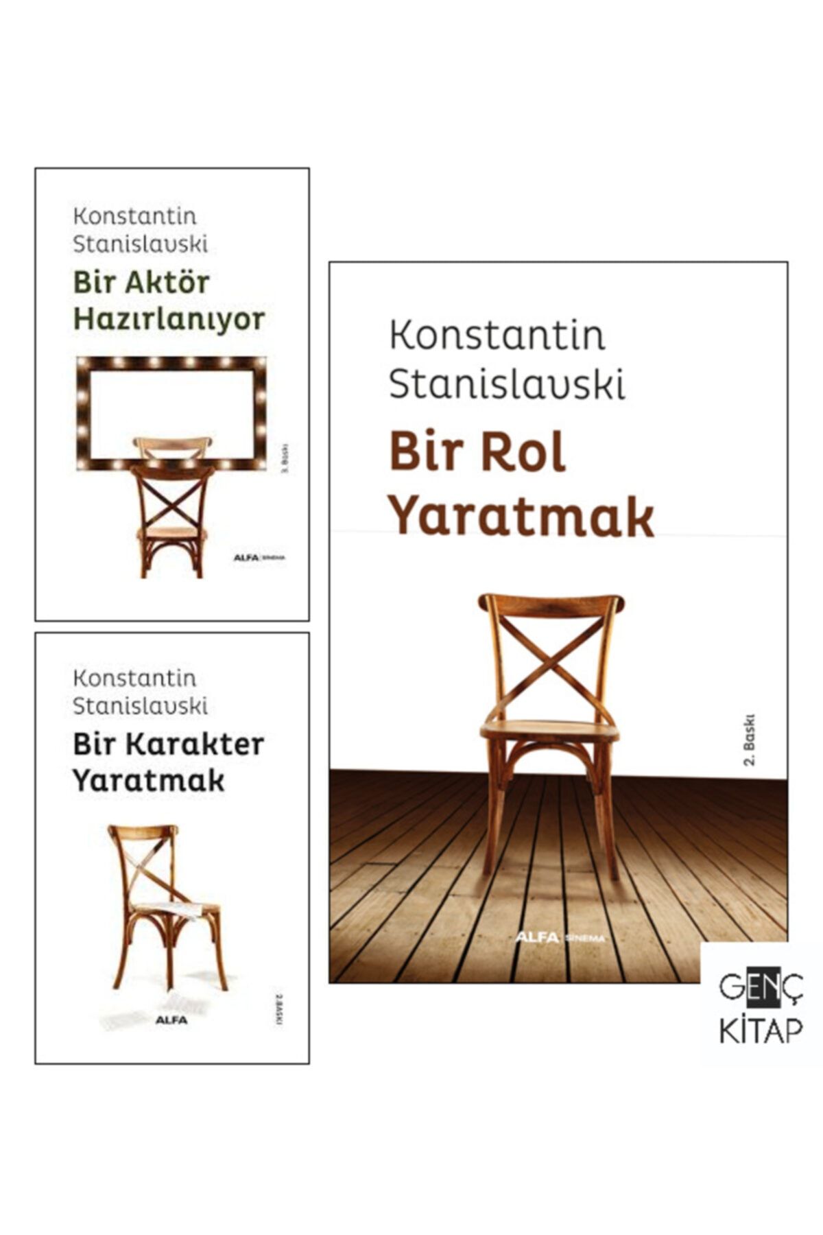 Alfa Yayınları Bir Aktör Hazırlanıyor 3 Kitap Set Konstantin Stanislavski
