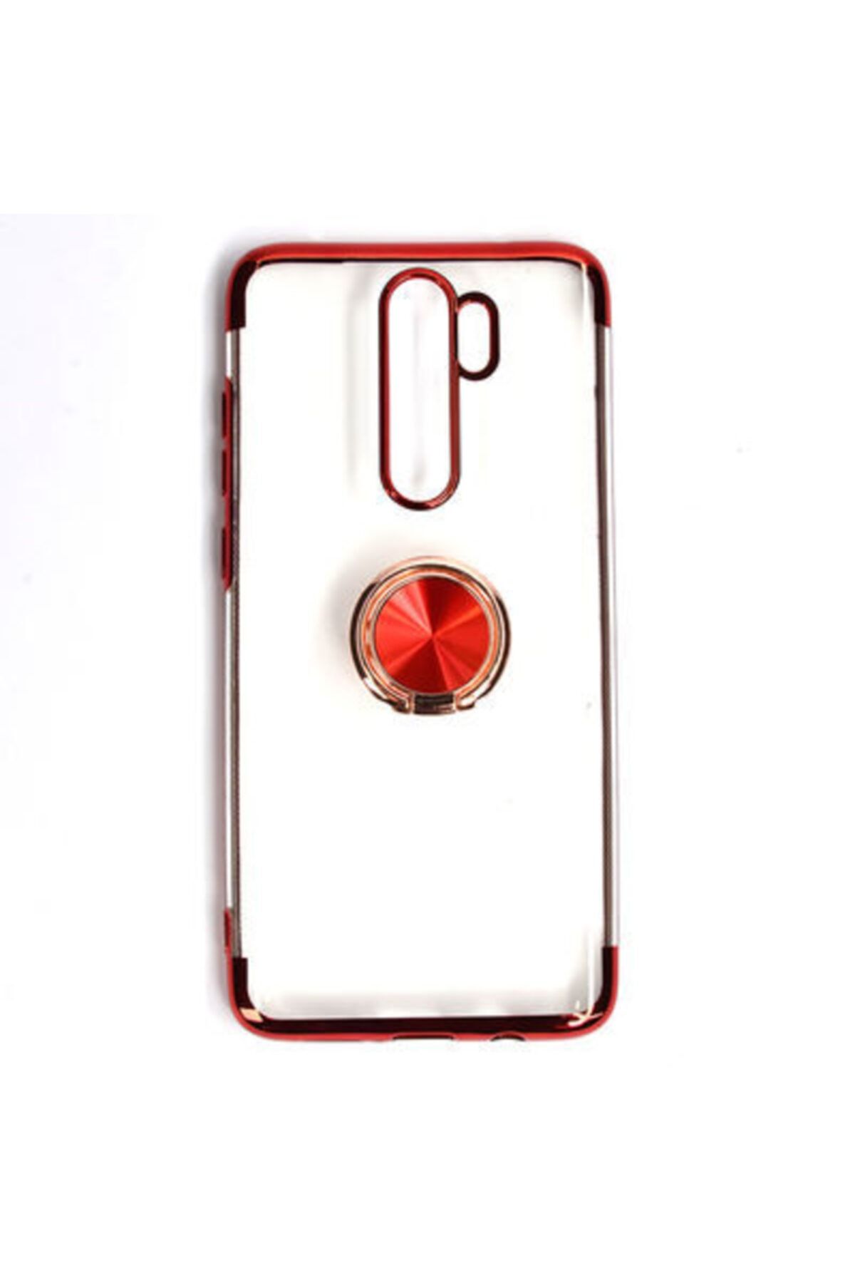 Dijimedia Xiaomi Redmi Note 8 Pro Kılıf Gramaphone Yüzüklü Gess Silikon Kırmızı