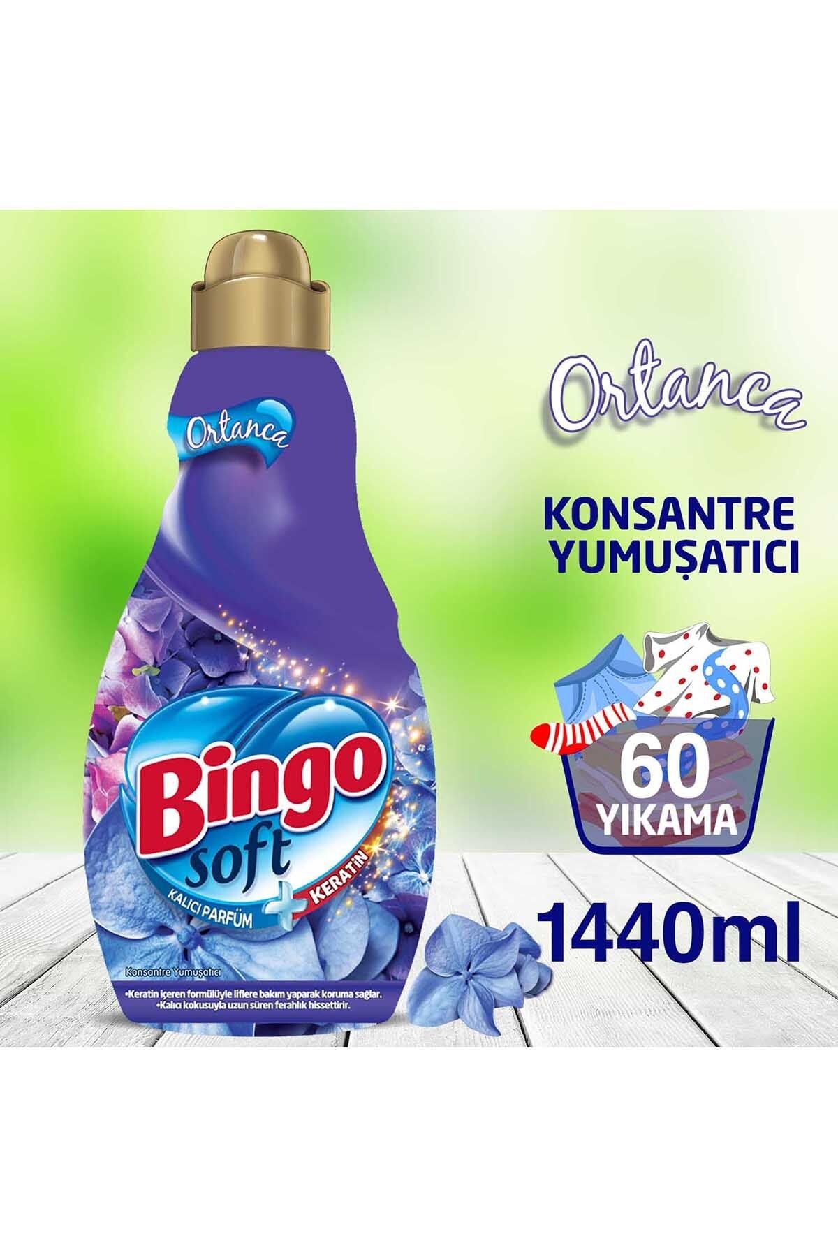 Bingo Soft Konsantre Çamaşır Yumuşatıcısı Ortanca 1440 ml