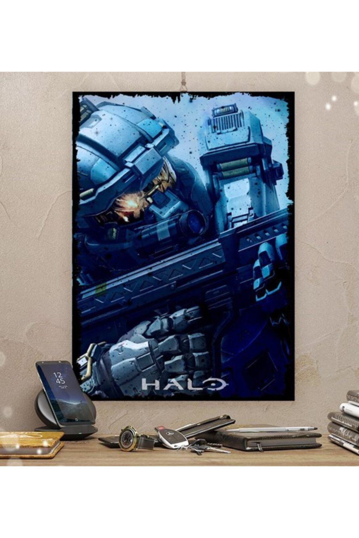 Tontilika Halo Gamer Tasarım 35x50cm Hediyelik Dekoratif 8mm Ahşap Tablo