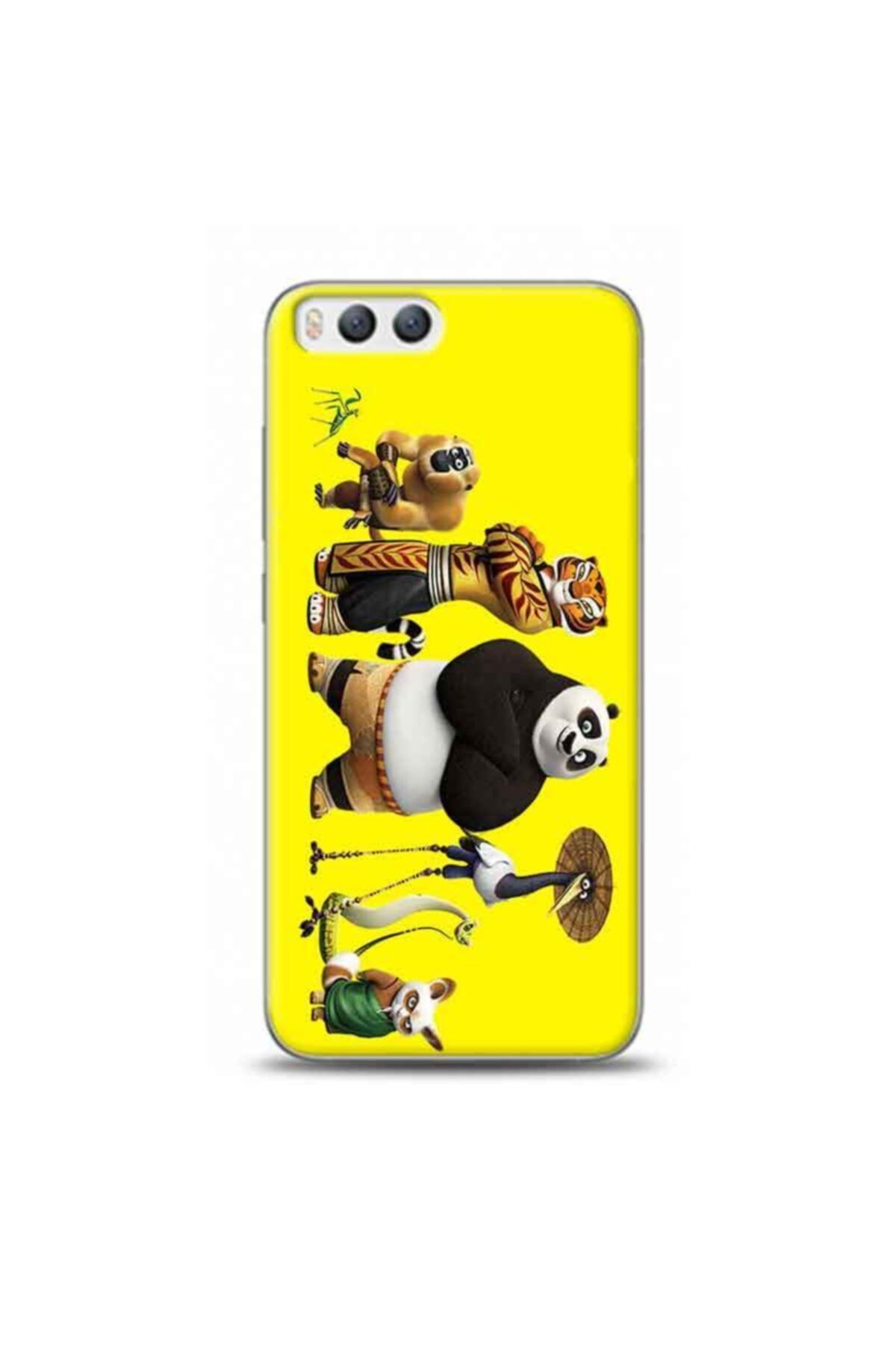Kılıf Madeni Xiaomi Mi 6 Kunfu Panda Sarı Koleksiyon Telefon Kılıfı Y-srklf275