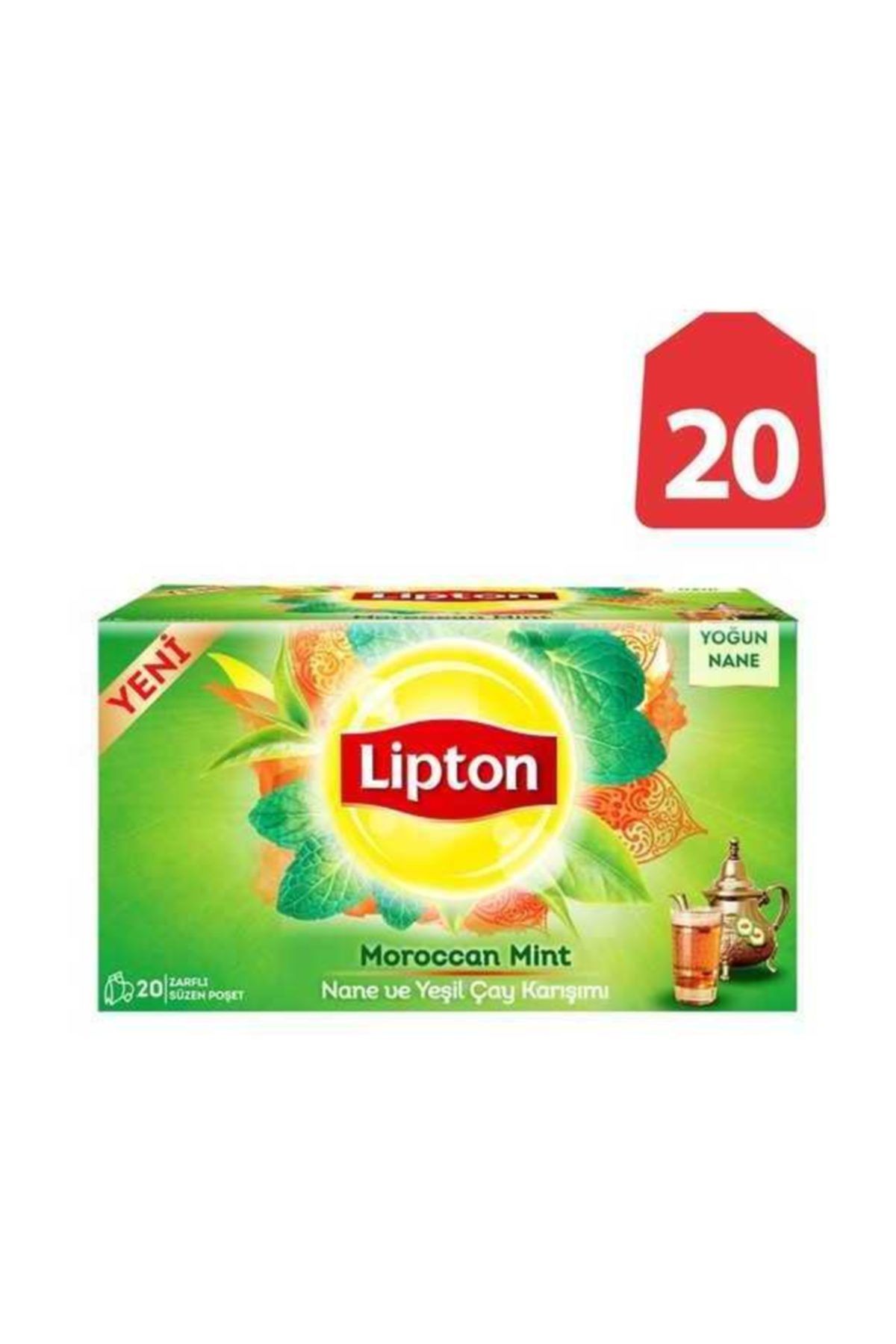 Lipton Moroccan Mint Bardak Poşet Yeşil Çay 20'li