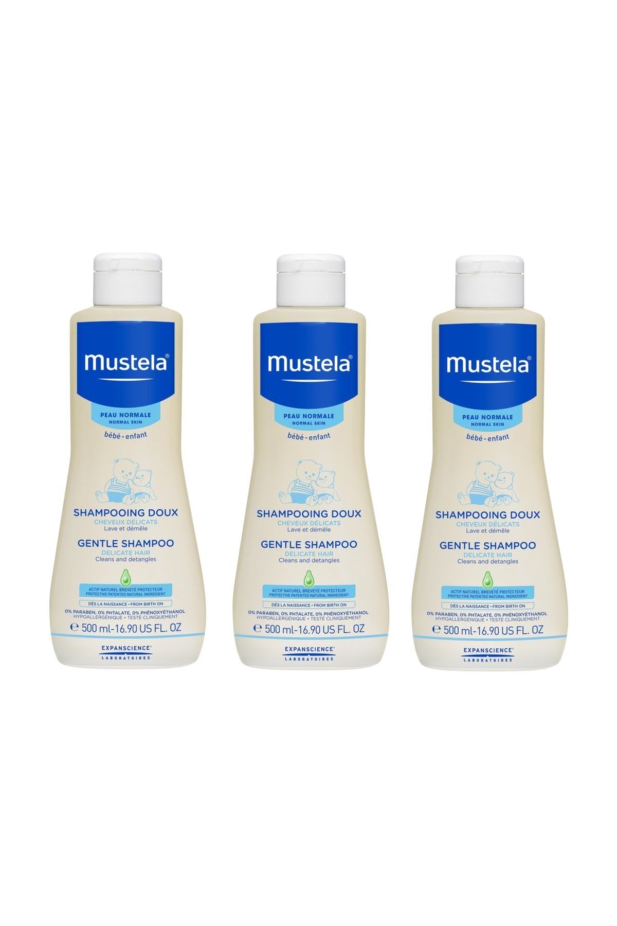 Mustela Gentle Shampoo Bebek Şampuanı 500 ml * 3 Adet