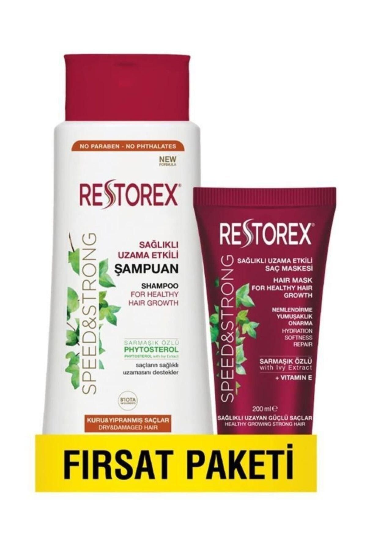 Restorex Fırsat Paketi Kuru Ve Yıpranmış Saçlar Için Şampuan 500 Ml & Saç Maskesi 200 Ml