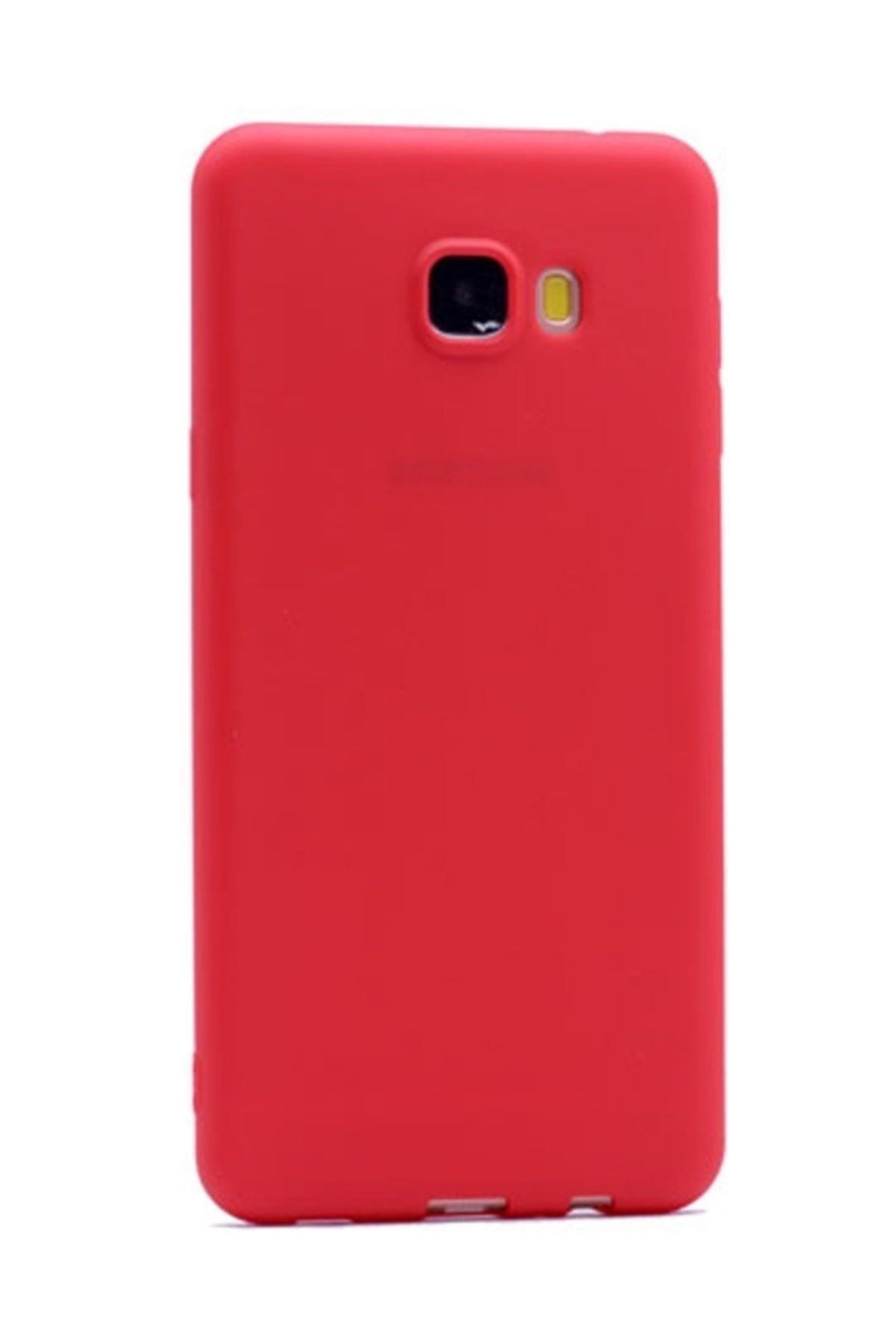 CaseStreet Samsung Galaxy C5 Kılıf Premier Silikon Kılıf+nano Glass Koruyucu Kırmızı