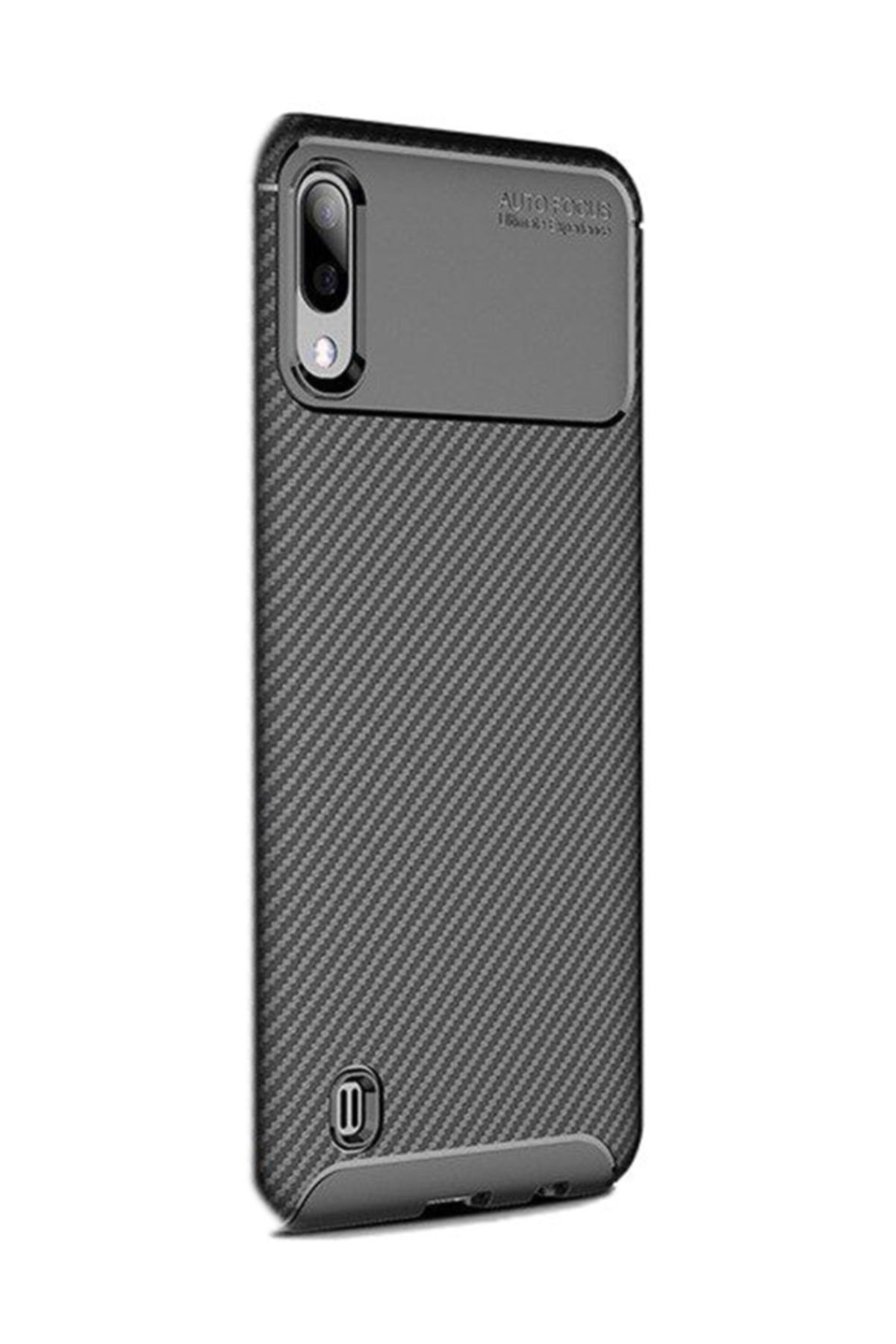 CaseStreet Samsung Galaxy M10 Kılıf Negro Karbon Dizayn Silikon Siyah