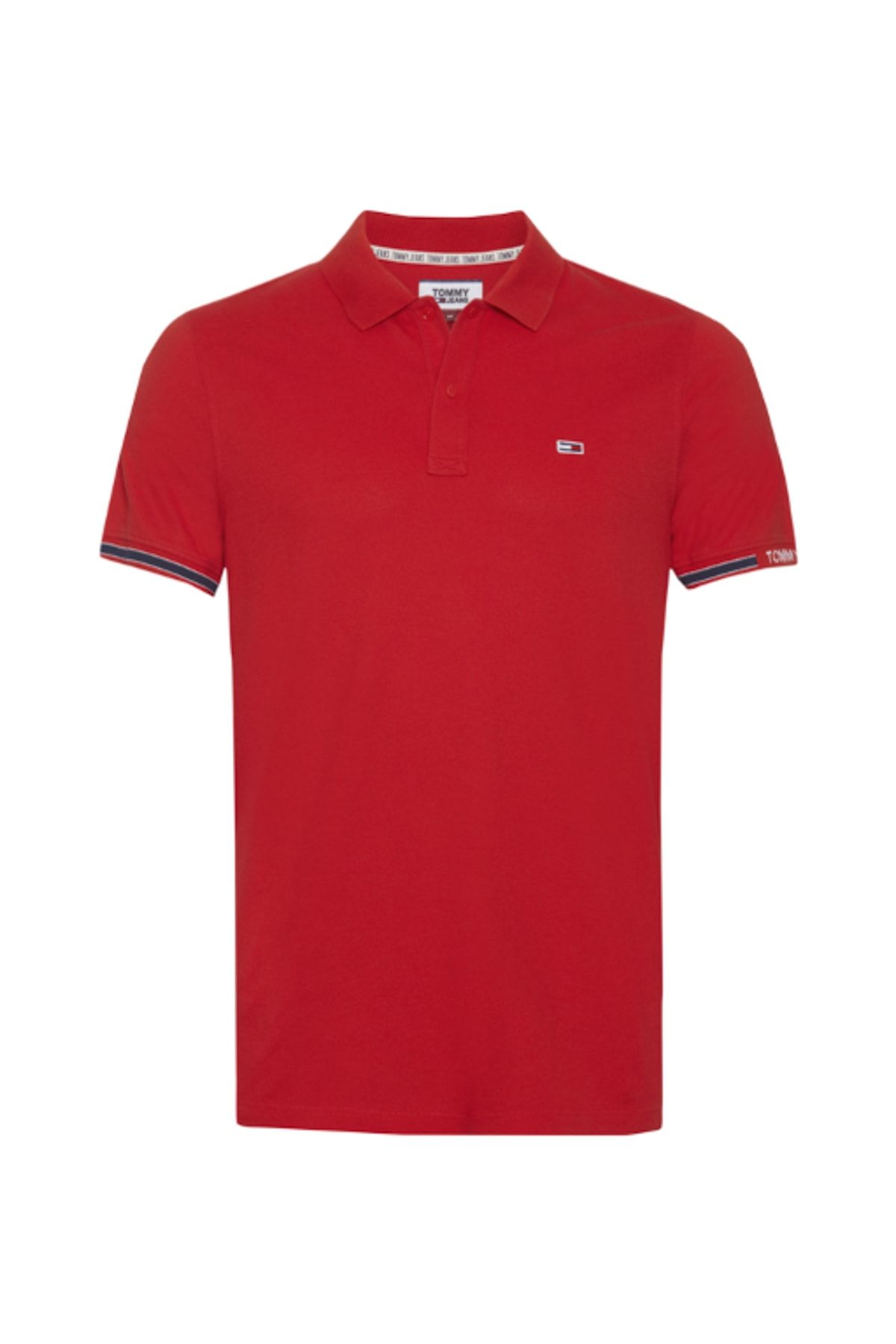 Tommy Hilfiger Erkek Kırmızı Polo Yaka T-shirt Tjm Detaıl Rıb Polo DM0DM07803