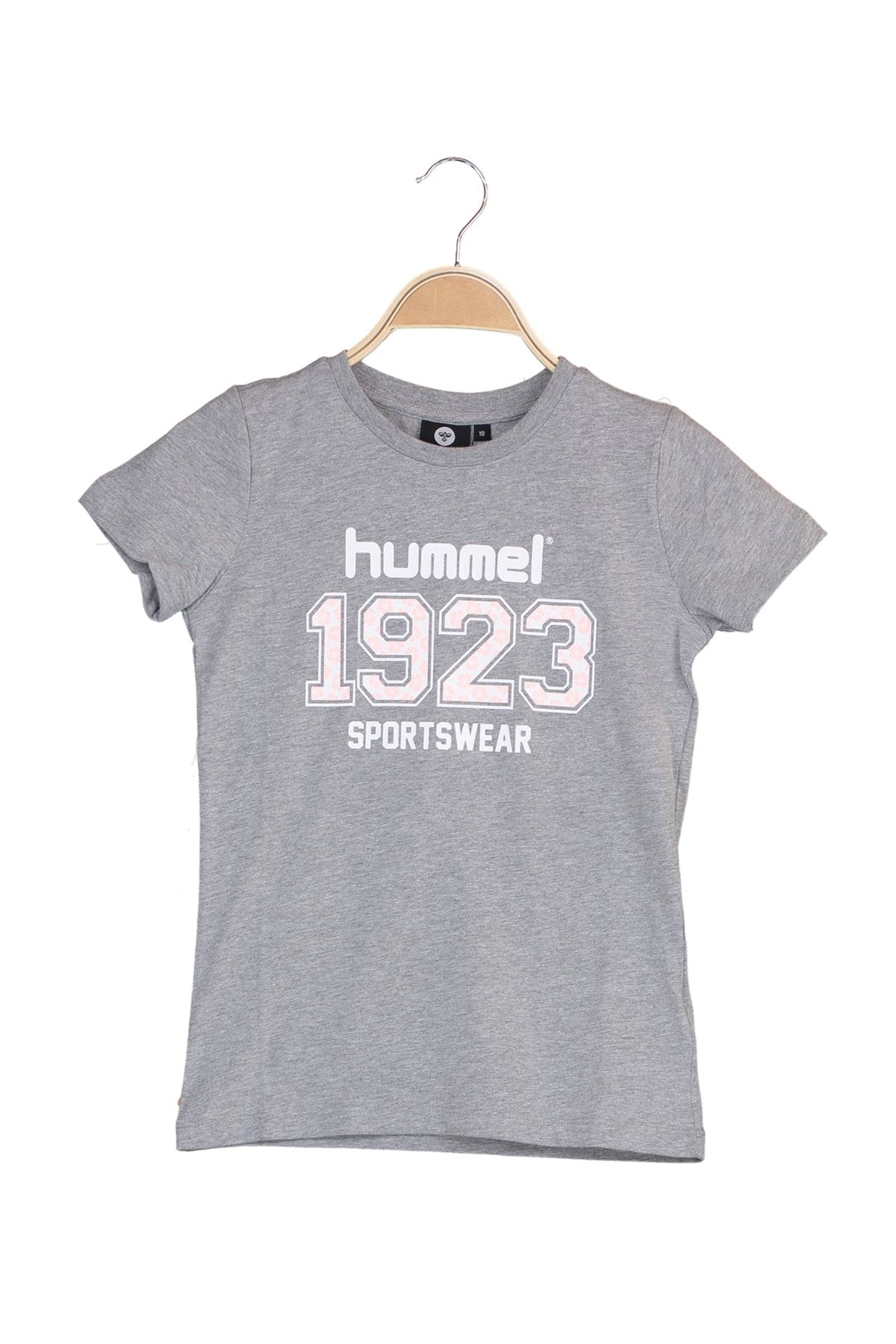 hummel HMLHAIDE  T-SHIRT S/S GRI MELANJ Kız Çocuk T-Shirt 100580645