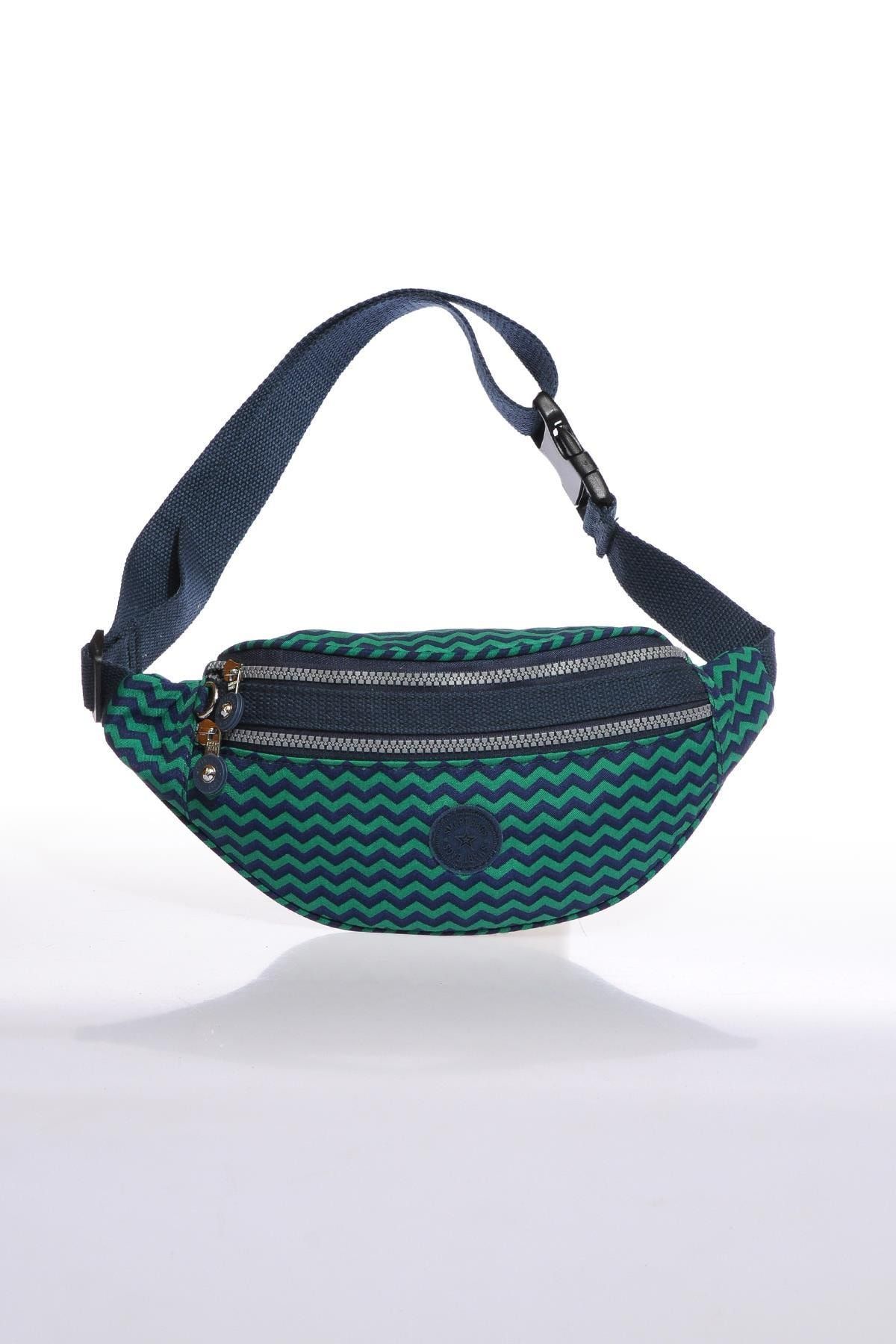 Smart Bags Lacivert/Yeşil Kadın  Bel Çantası Smb3030
