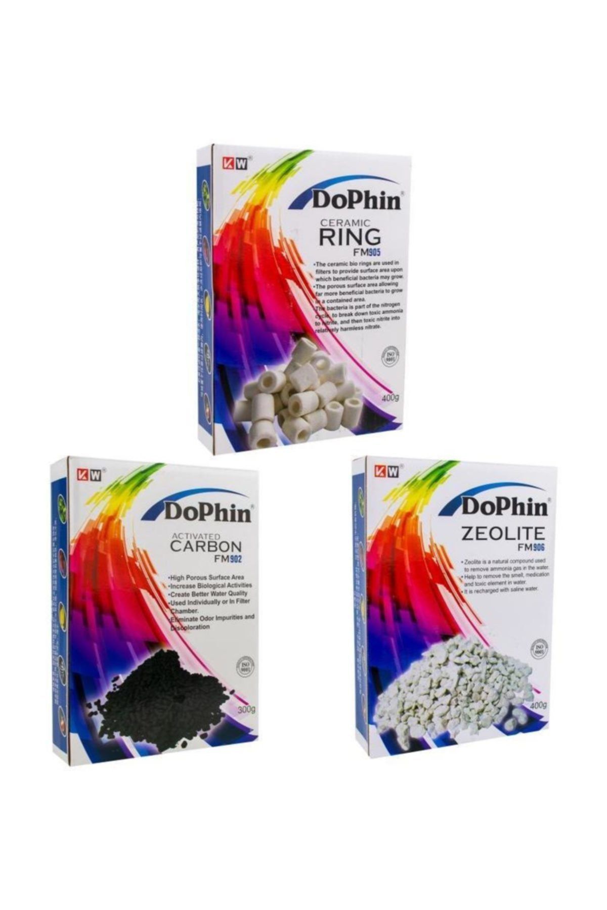 Dophin Karbon-Seramik-Zeolite Akvaryum Dış Filtre Malzeme Seti