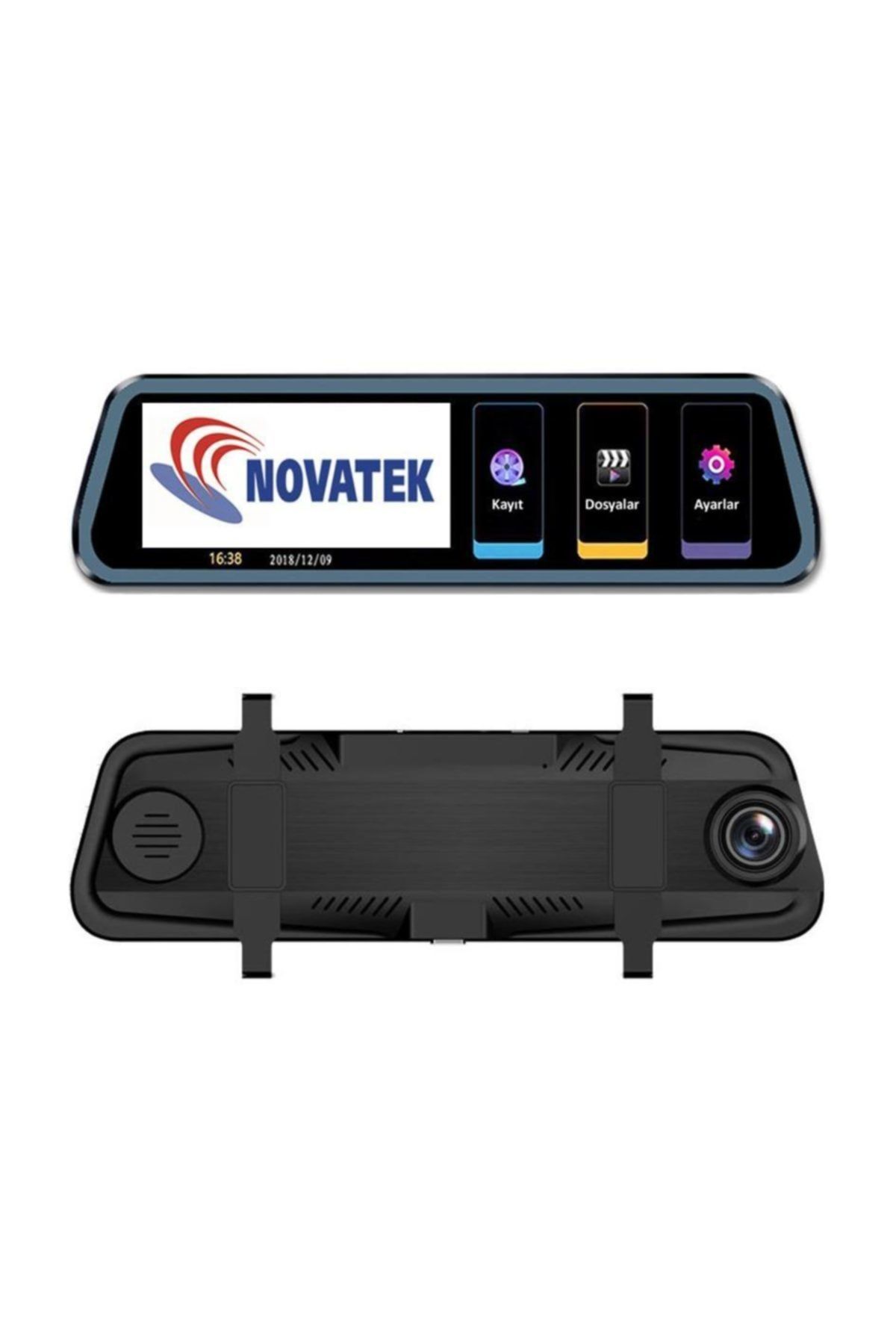 Novatek Nt910+64gb Hafıza 10 Inç Dokunmatik Çift Yön Ayna Kamera