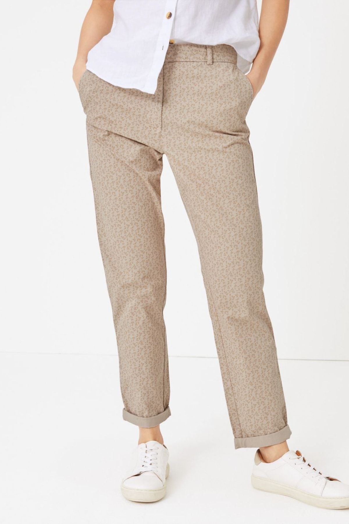 Marks & Spencer Kadın Multi Renk Çiçek Desenli Tapered Chino Pantolon T57006530M