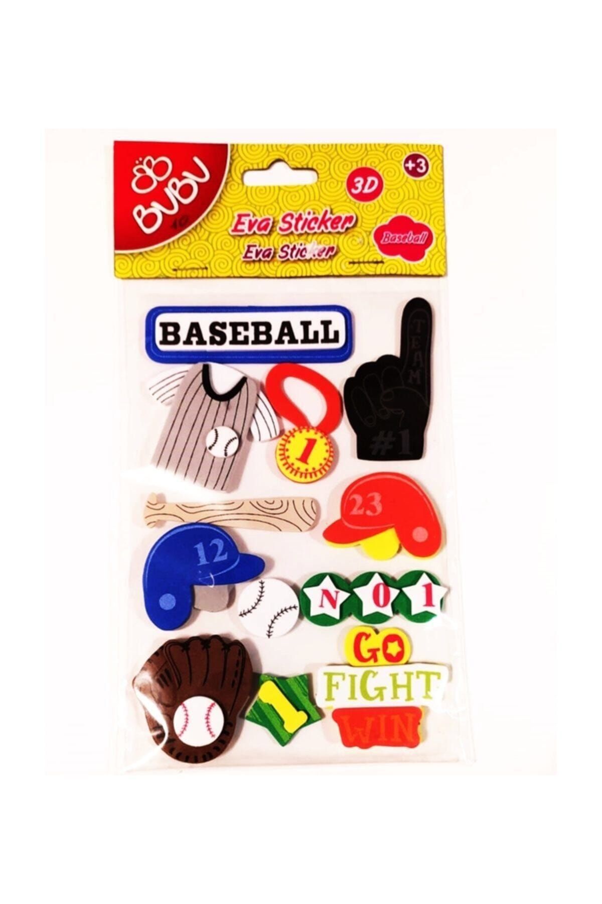 Bubu 3d Eva Sticker Spor Baseball St0065