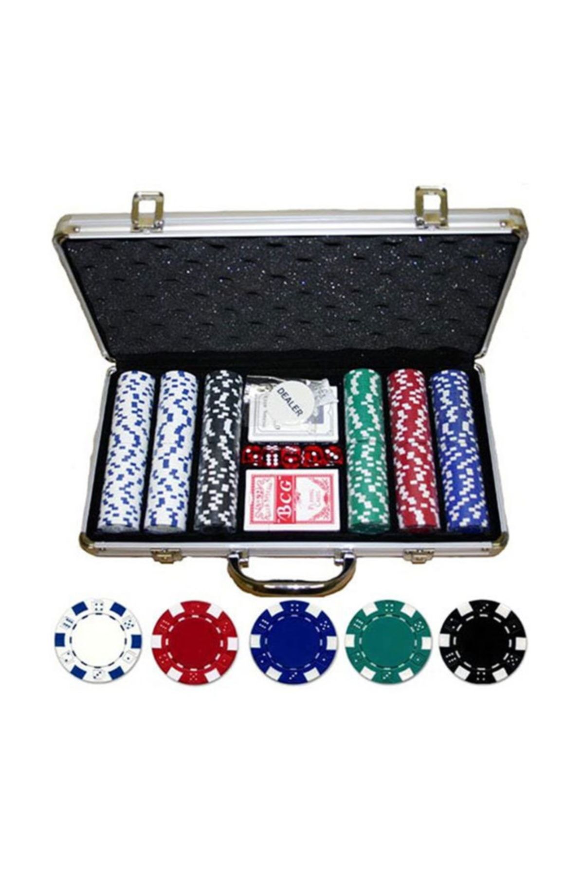 OEM 300 Chip Poker Seti Metal Çantalı