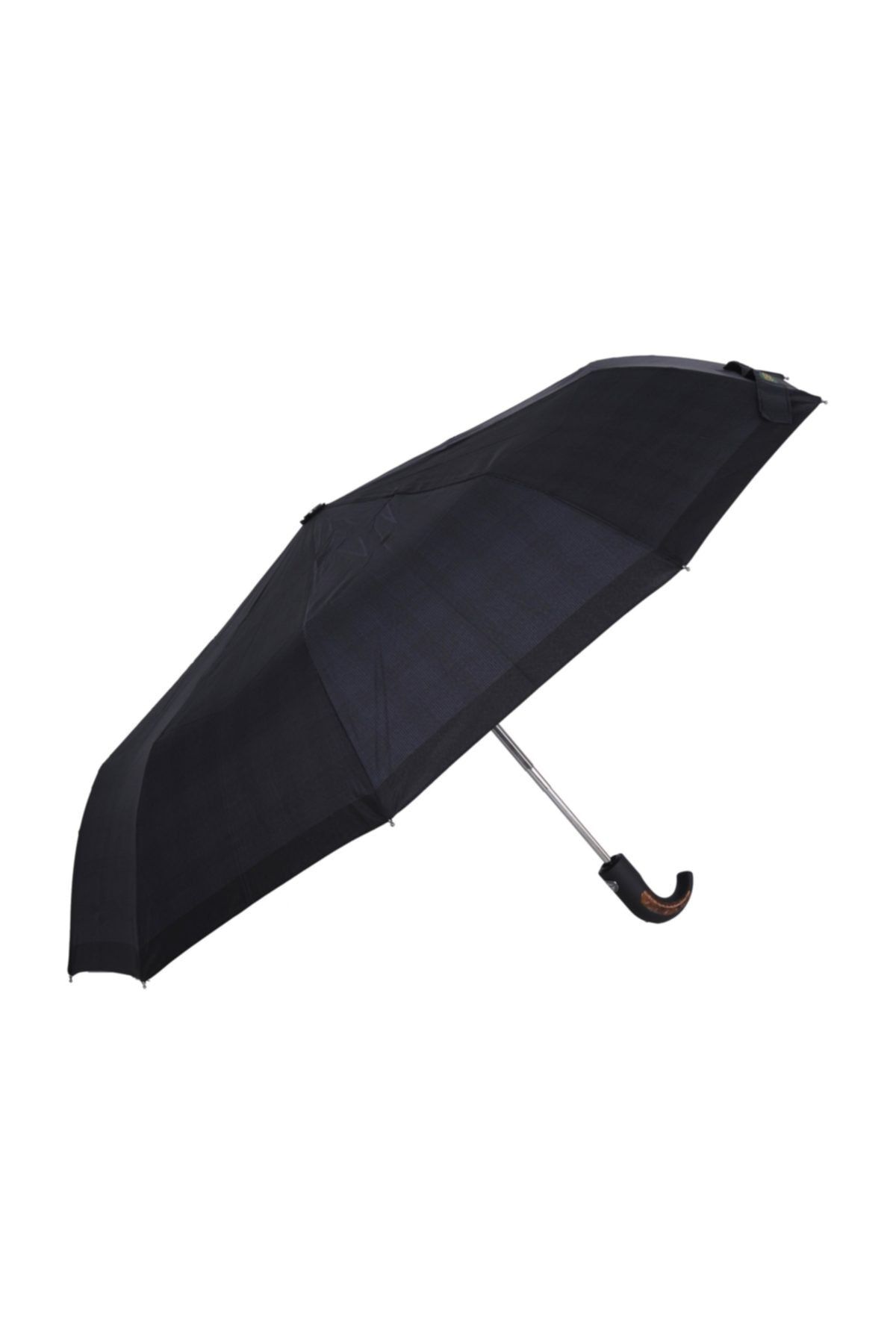 APRİL Erkek Şemsiye Tam Otomatik Baston Saplı Desenli Siyah 226g