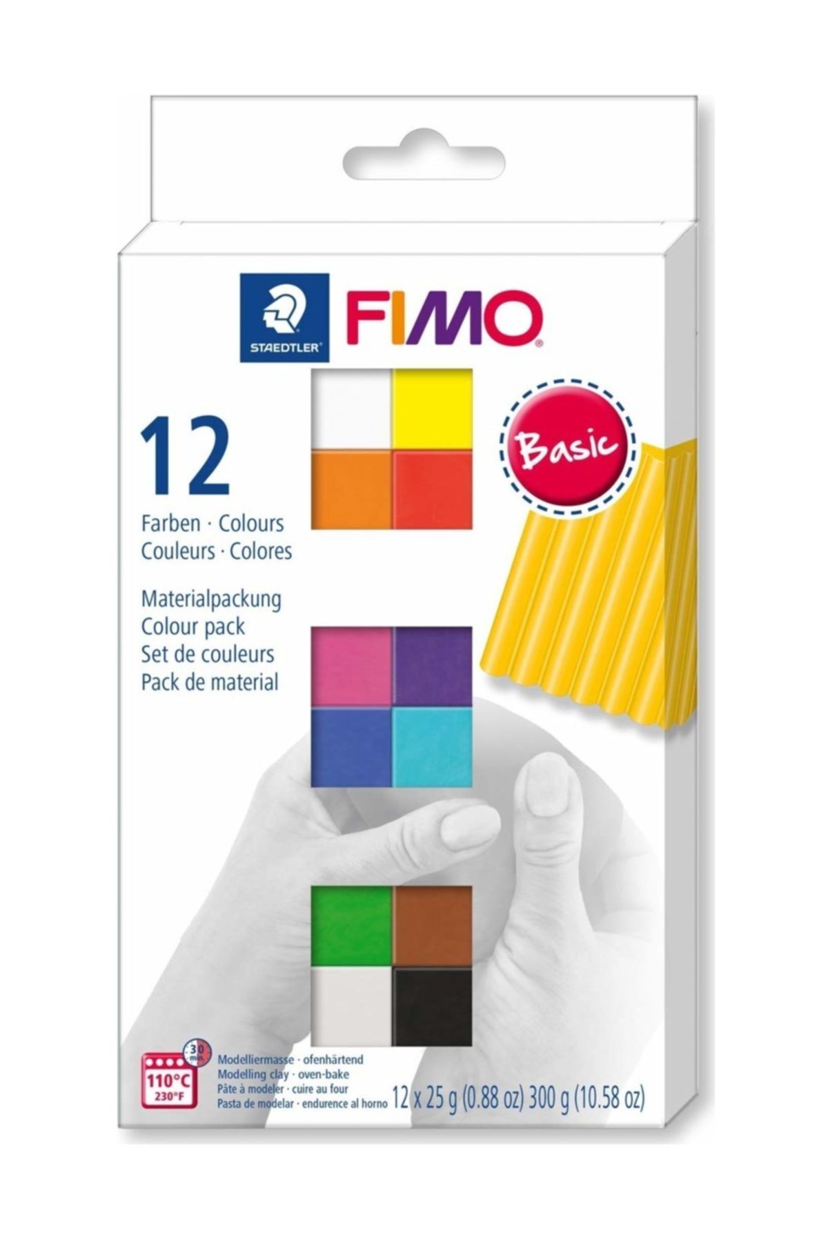 Fımo Fimo Soft Polimer Kil Seti 25 Gr X 12 Renk Basic (ana) Renkler