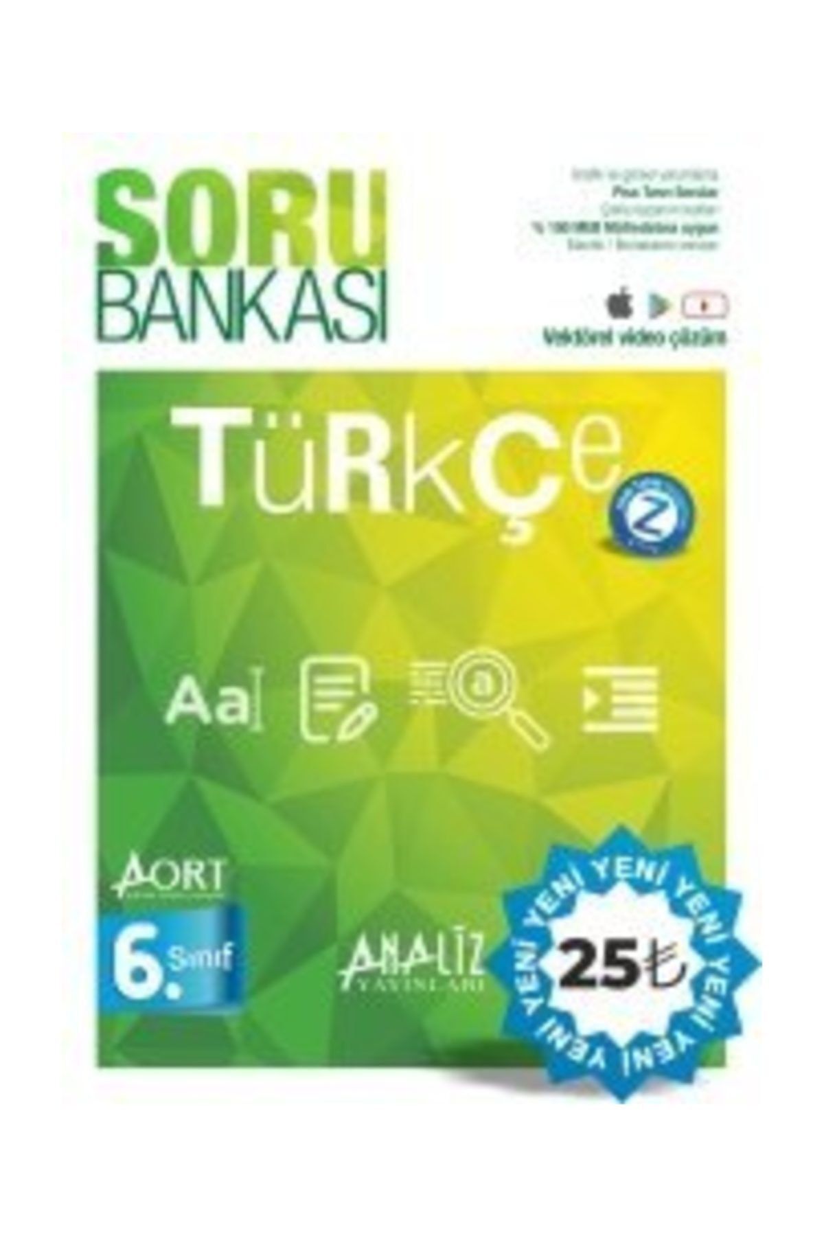 Analiz Yayınları 6.Sınıf Türkçe Matematik Fen Bilimleri Sosyal Bilgiler 2020 Soru Bankası