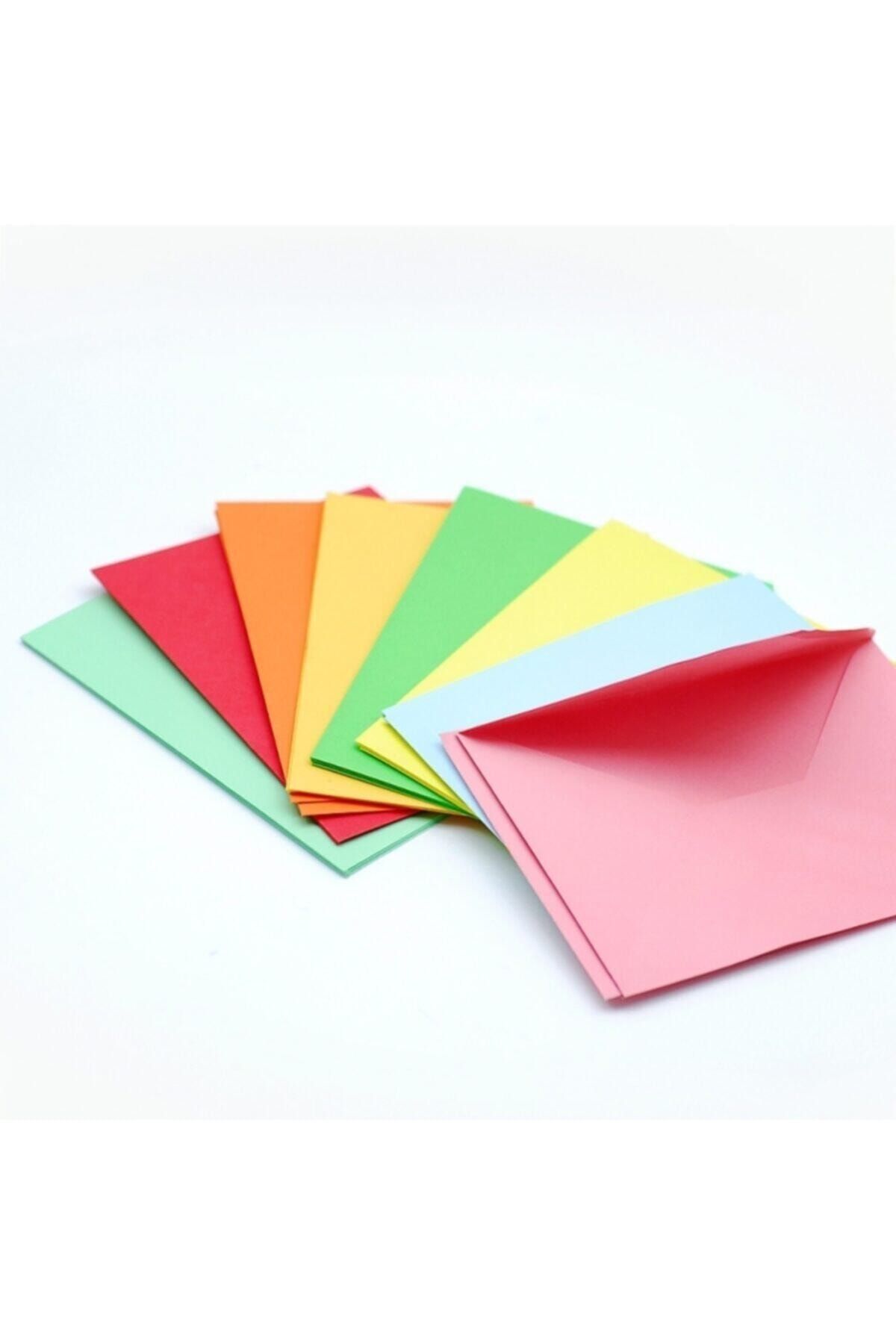 Limmy 10 Renk Mektup Zarfı Renkli 7x9 Cm 90 gr 1.hamur -20 Adet