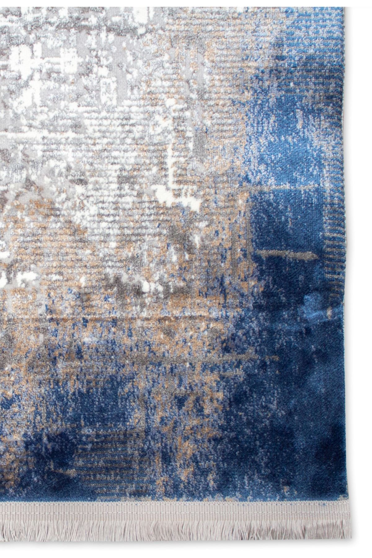 Payidar Halı Halı Klasik 1738 Vizon-Mavi Spor Saçaklı Halı
